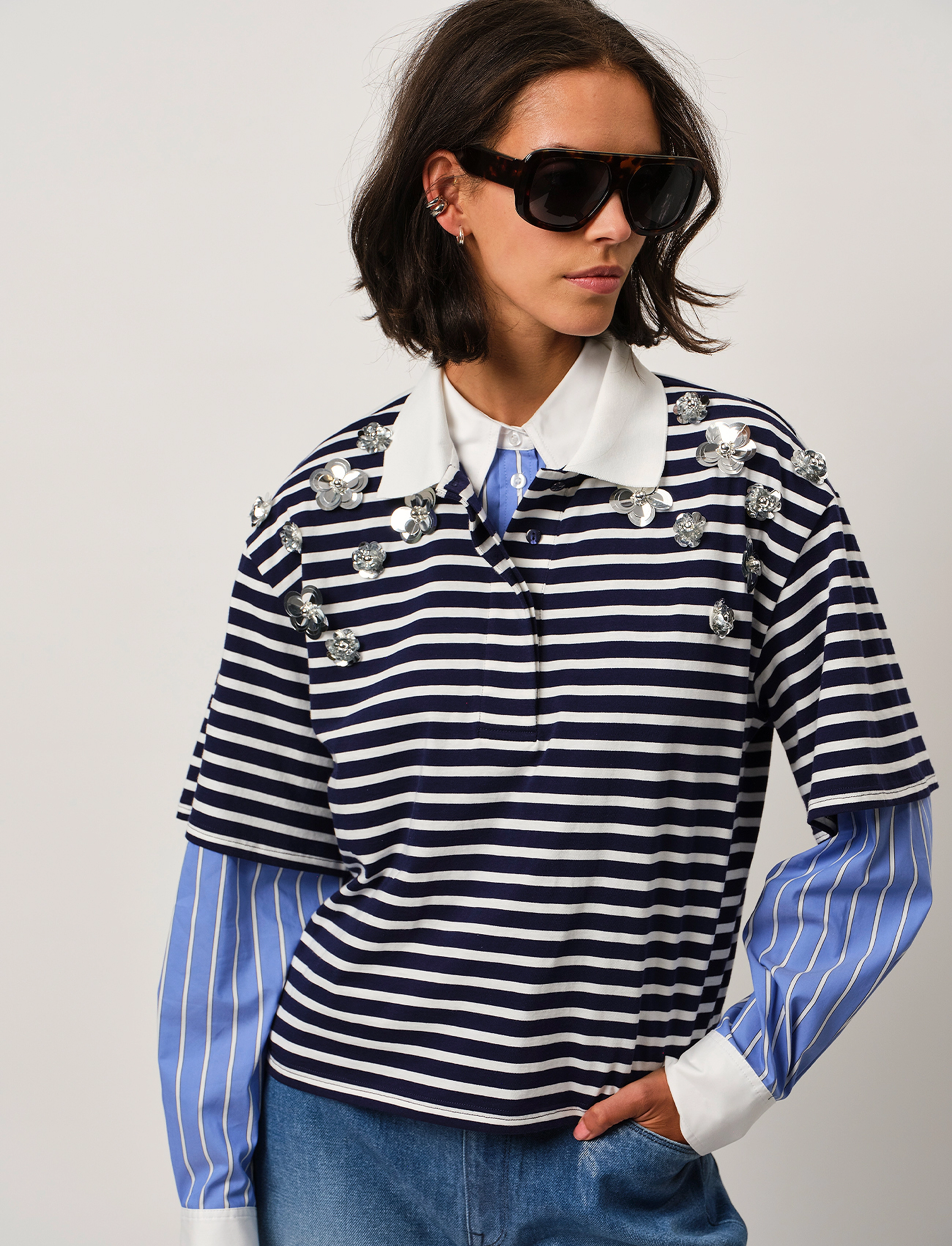 Dante6 - Dante6-Titan embellished polo shirt - sapphire blue - 5