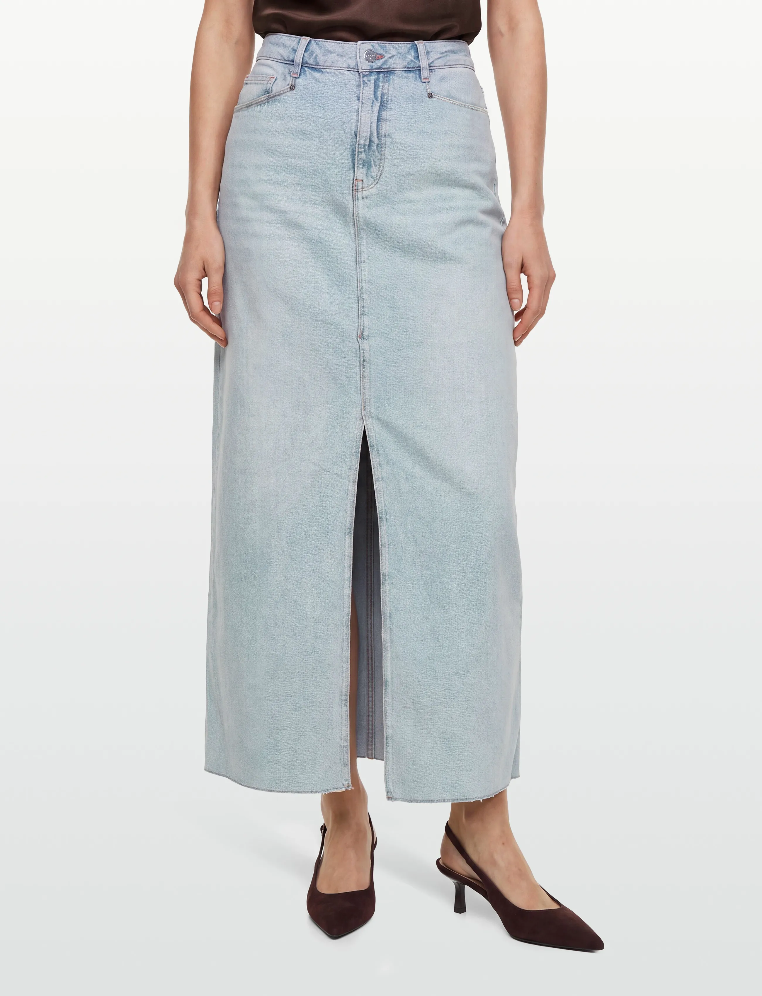 Dante6 - Dante6-Feral denim maxi skirt - teksaseelikud - worn blue - 3