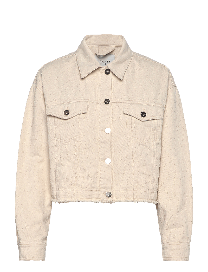 Dante6 - Dante6-Vanves distressed cropped jeans jacket - frühlingsjacken - butter cream - 1