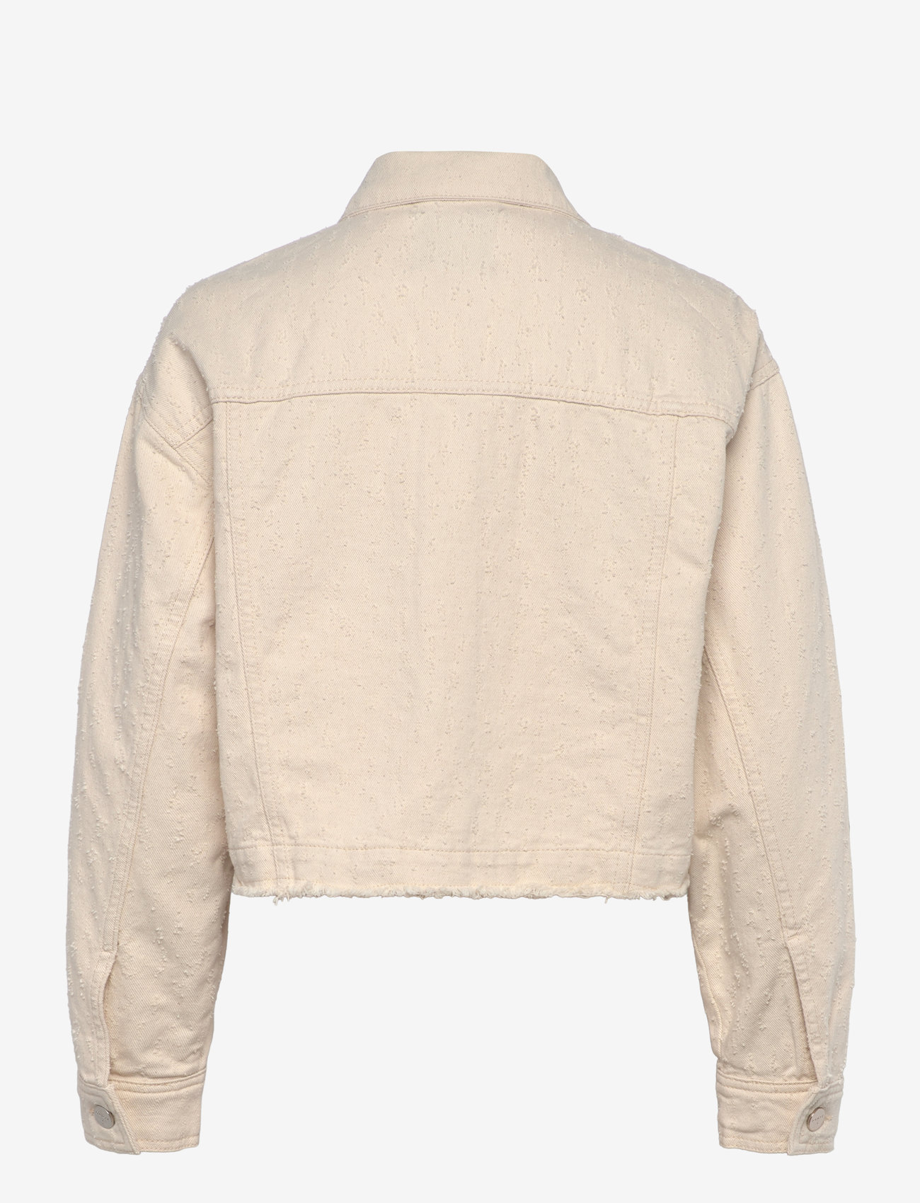 Dante6 - Dante6-Vanves distressed cropped jeans jacket - jeansjackor - butter cream - 2