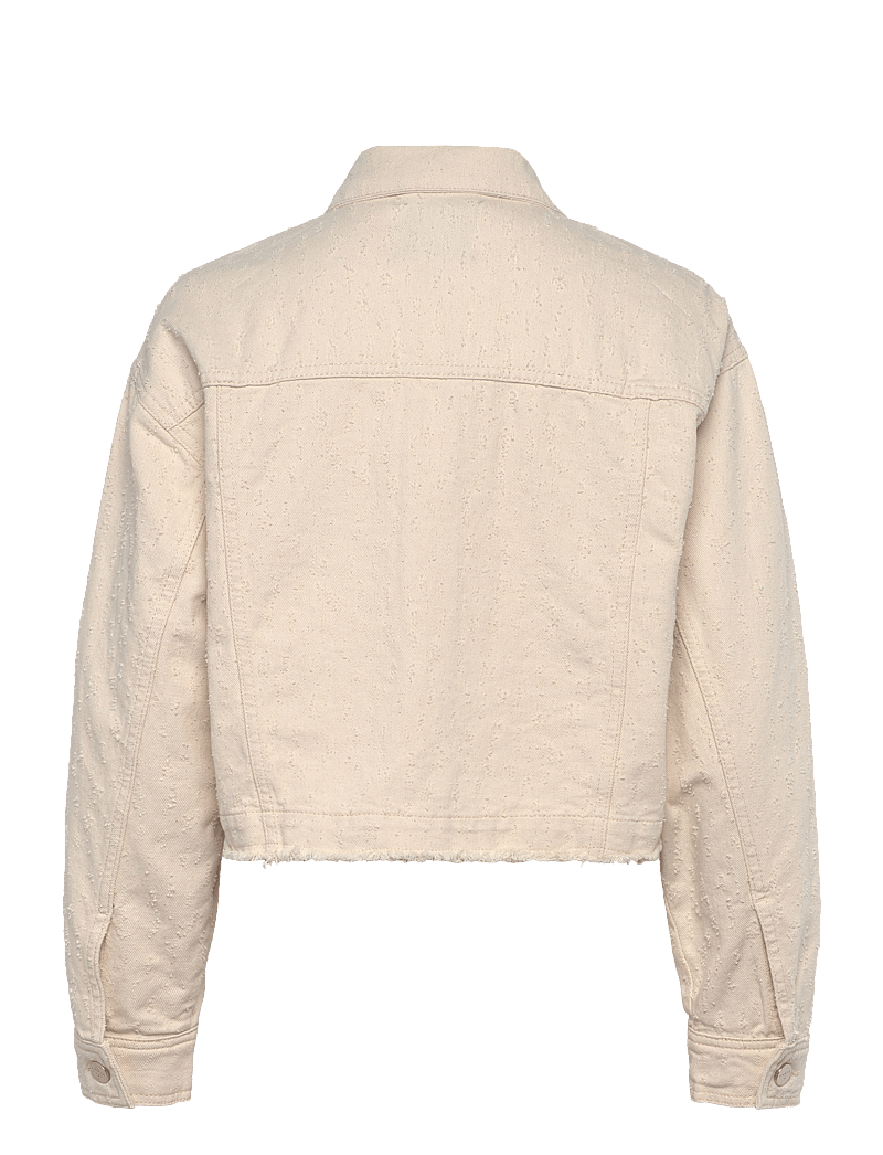 Dante6 - Dante6-Vanves distressed cropped jeans jacket - frühlingsjacken - butter cream - 2