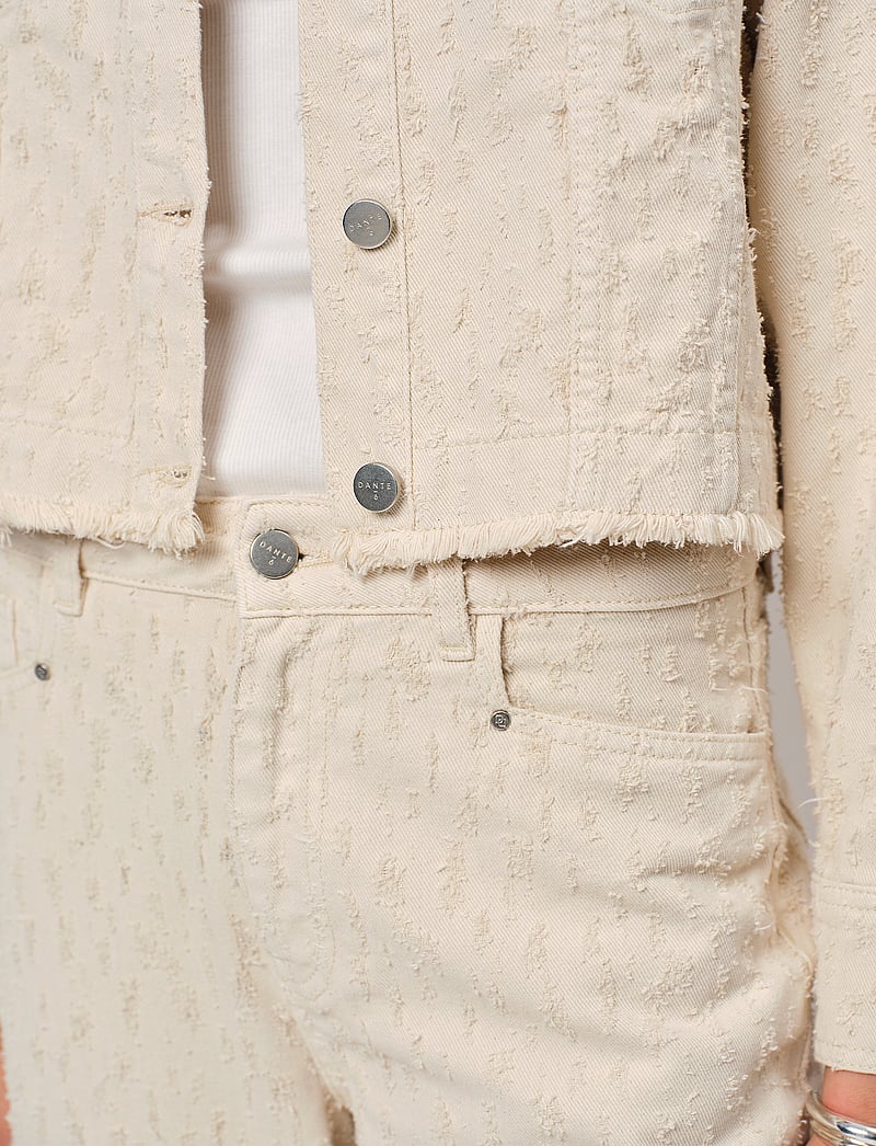 Dante6 - Dante6-Vanves distressed cropped jeans jacket - frühlingsjacken - butter cream - 3