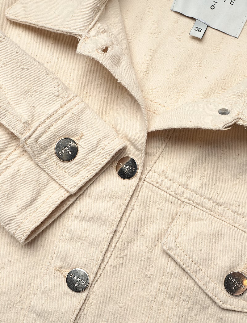 Dante6 - Dante6-Vanves distressed cropped jeans jacket - frühlingsjacken - butter cream - 5