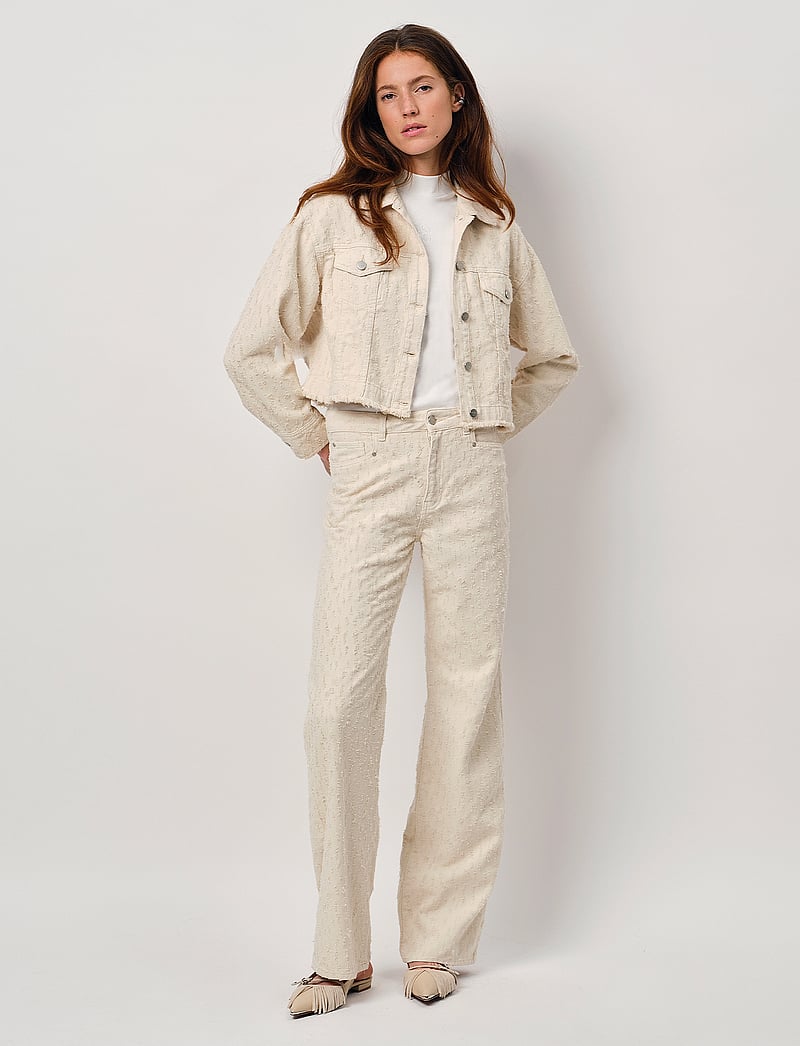 Dante6 - Dante6-Nuit distressed wide leg jeans - hosen mit weitem bein - butter cream - 0