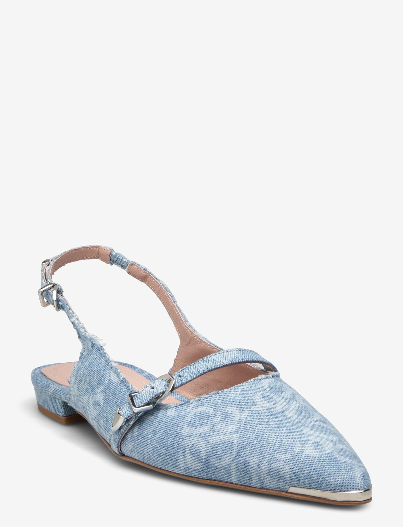 Dante6 - Dante6-Cinque denim flat slingbacks - skywash blue - 1