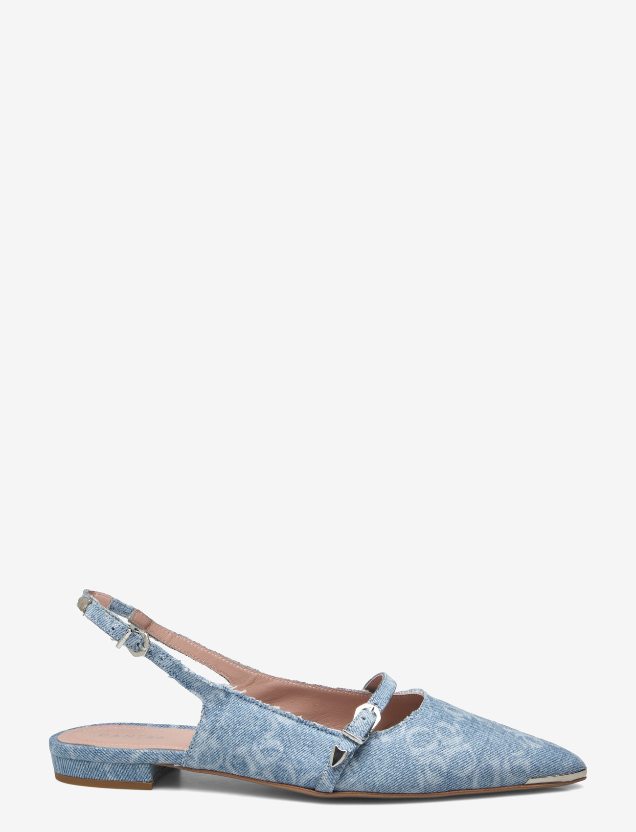 Dante6 - Dante6-Cinque denim flat slingbacks - skywash blue - 2