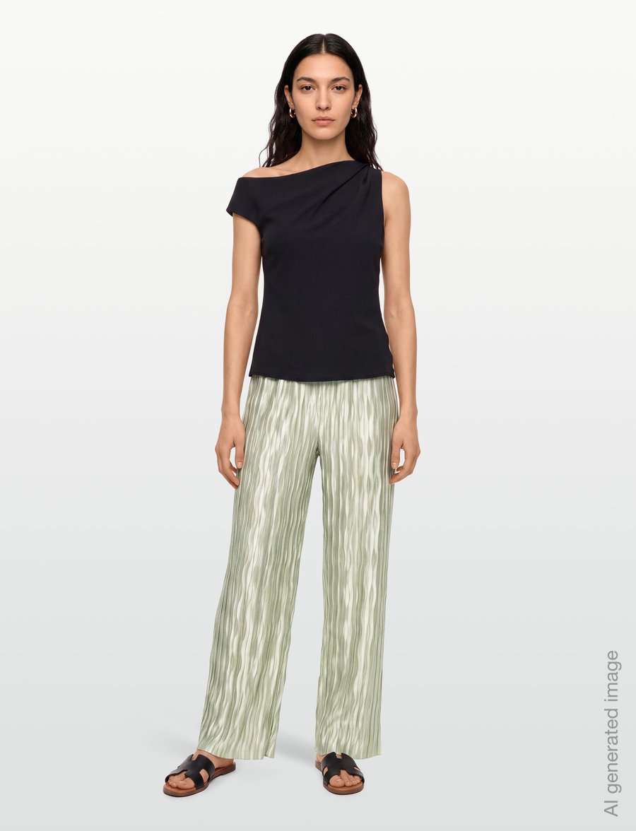 Dante6 - Dante6-Lilium plissé pants - hosen mit weitem bein - soft pistachio - 0