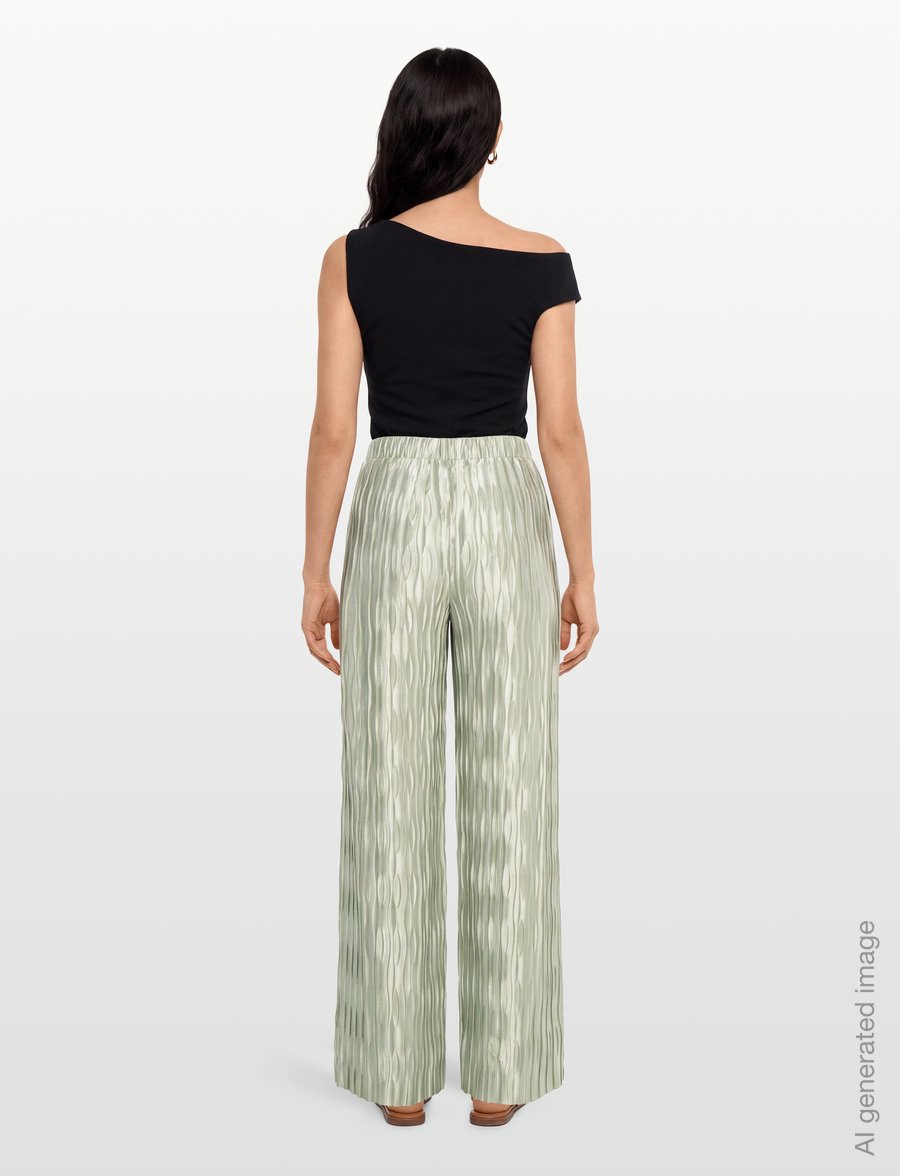 Dante6 - Dante6-Lilium plissé pants - hosen mit weitem bein - soft pistachio - 4