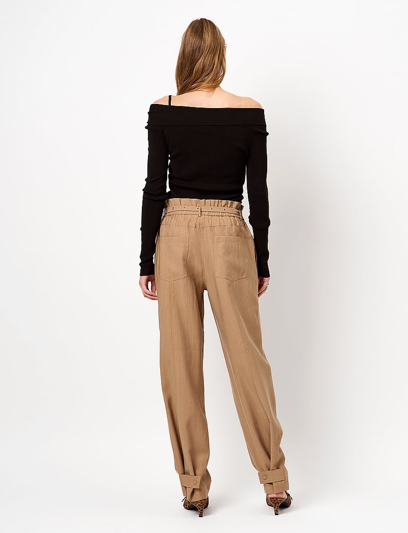 Dante6 - Dante6-Tyler belted adjustable pants - wide leg trousers - spiced camel - 4
