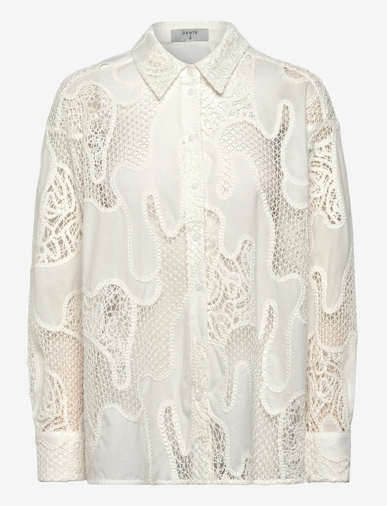 Dante6 - Dante6-Eleanor embroidered shirt - milk white - 1
