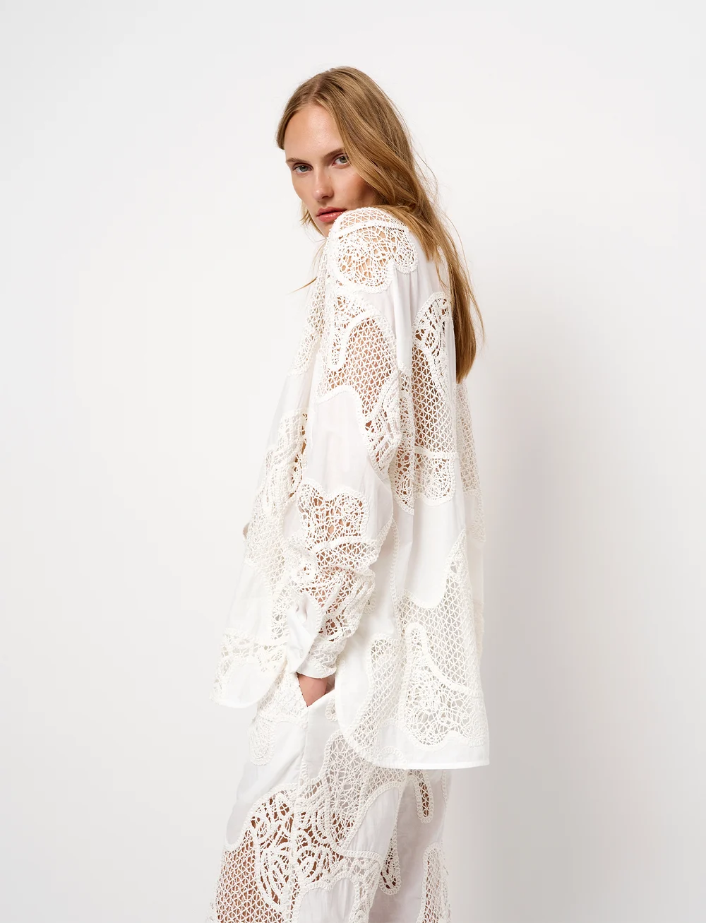 Dante6 - Dante6-Eleanor embroidered shirt - pitkähihaiset kauluspaidat - milk white - 3