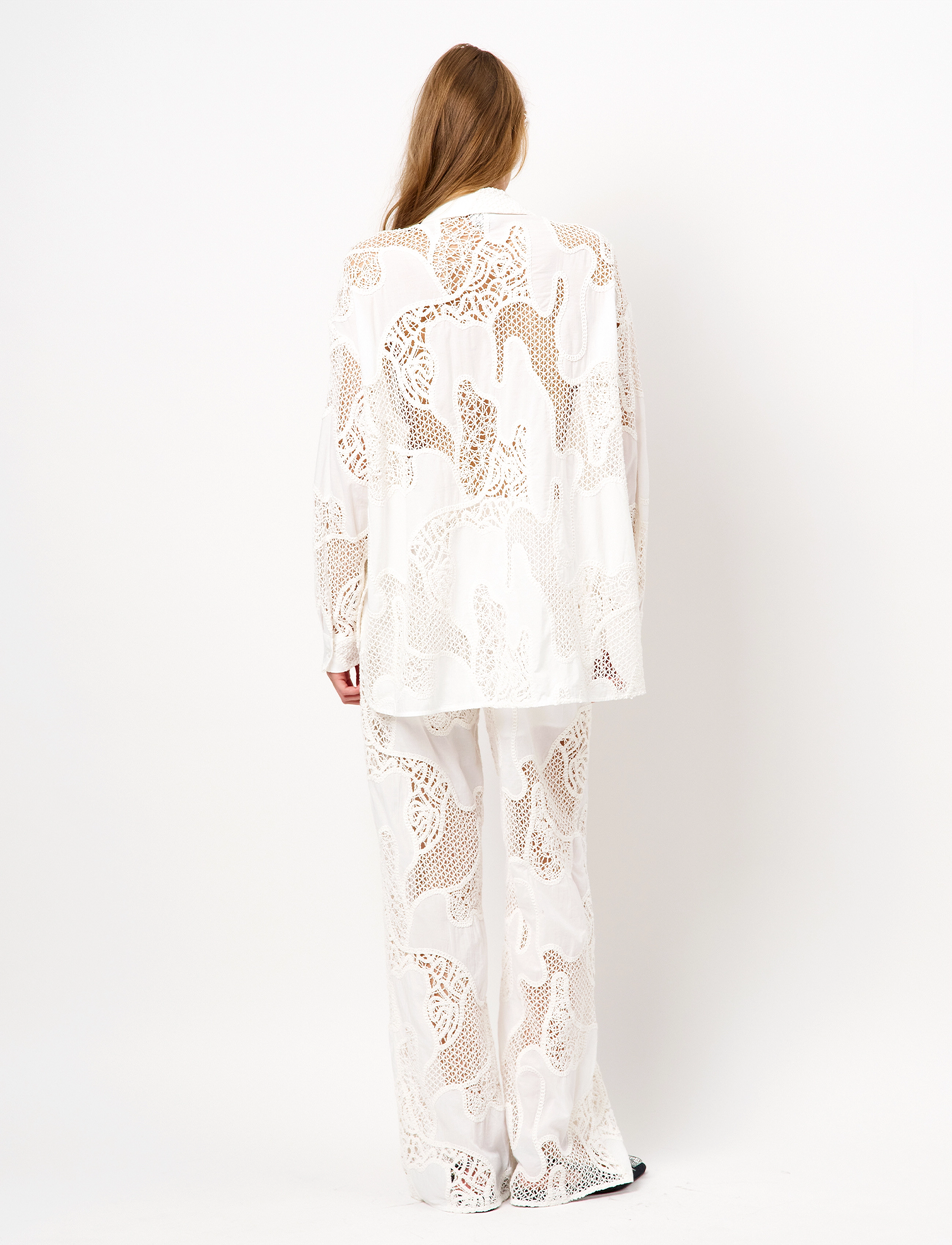 Dante6 - Dante6-Eleanor embroidered shirt - langärmlige hemden - milk white - 4