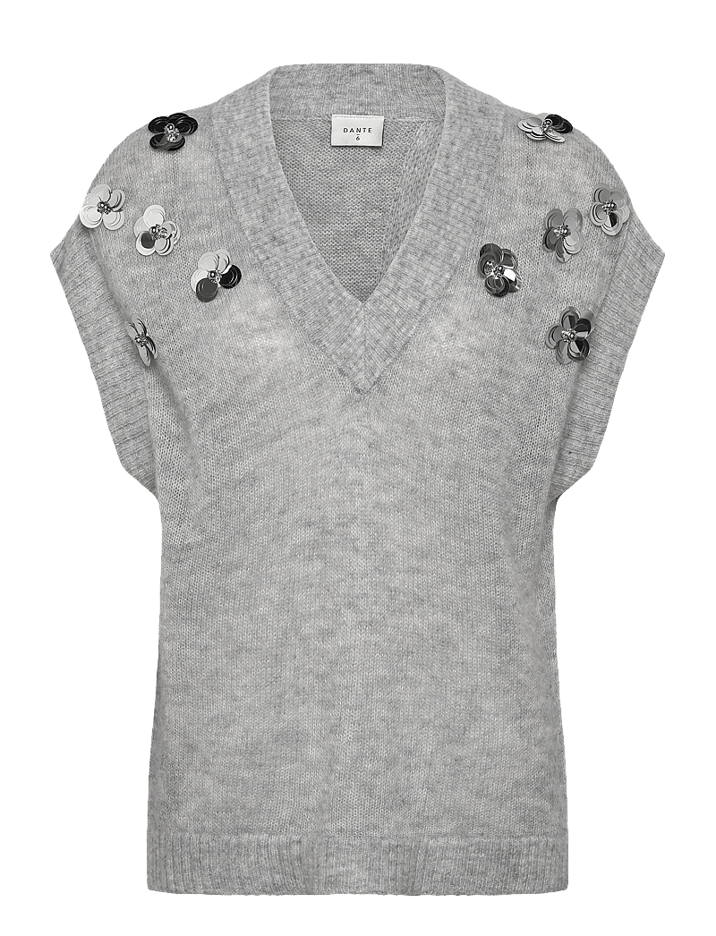 Dante6 - Dante6-Nycia Sleeveless sequin sweater - gestrickte westen - heather grey - 1