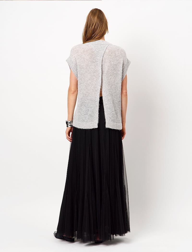 Dante6 - Dante6-Nycia Sleeveless sequin sweater - gestrickte westen - heather grey - 4