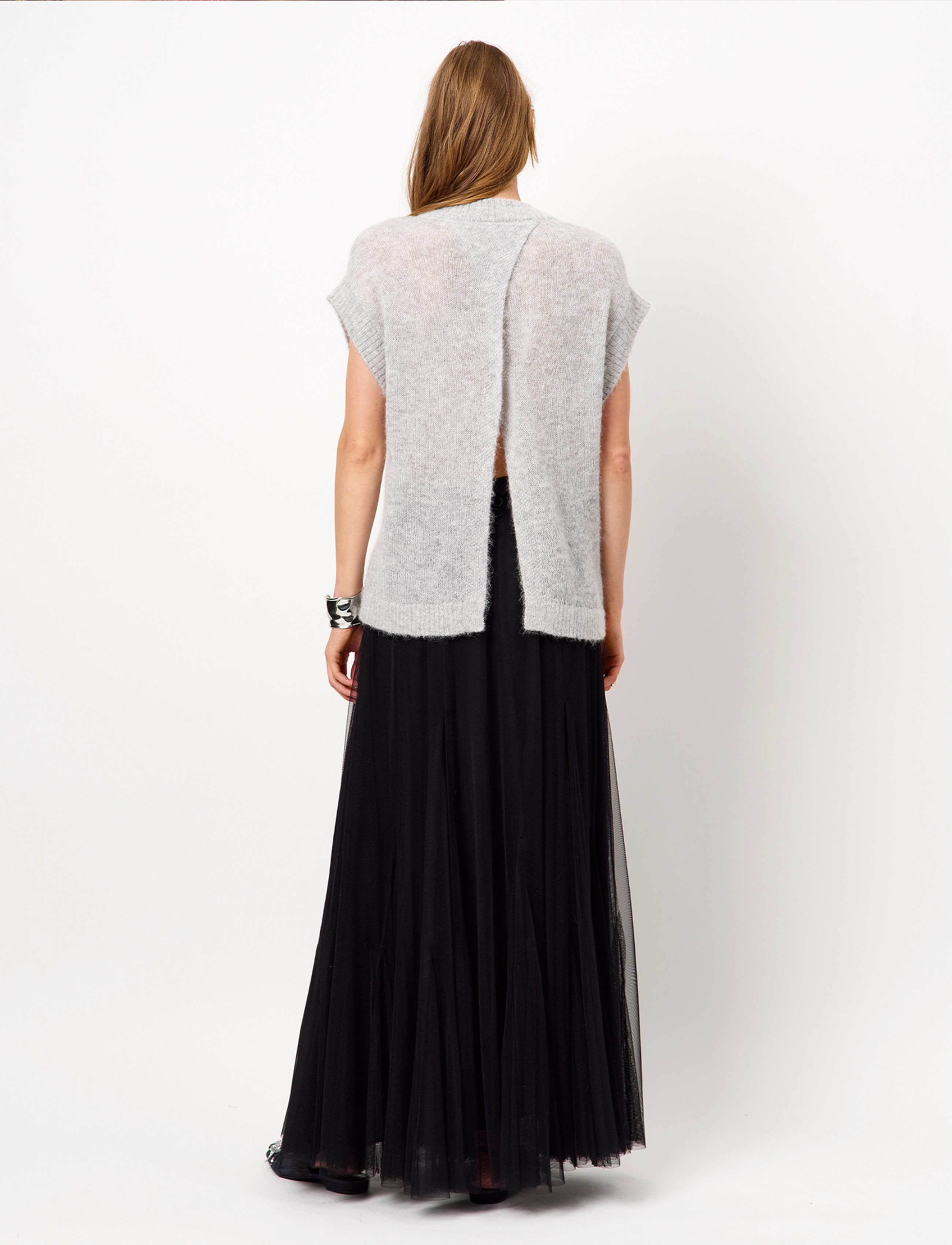 Dante6 - Dante6-Nycia Sleeveless sequin sweater - heather grey - 4