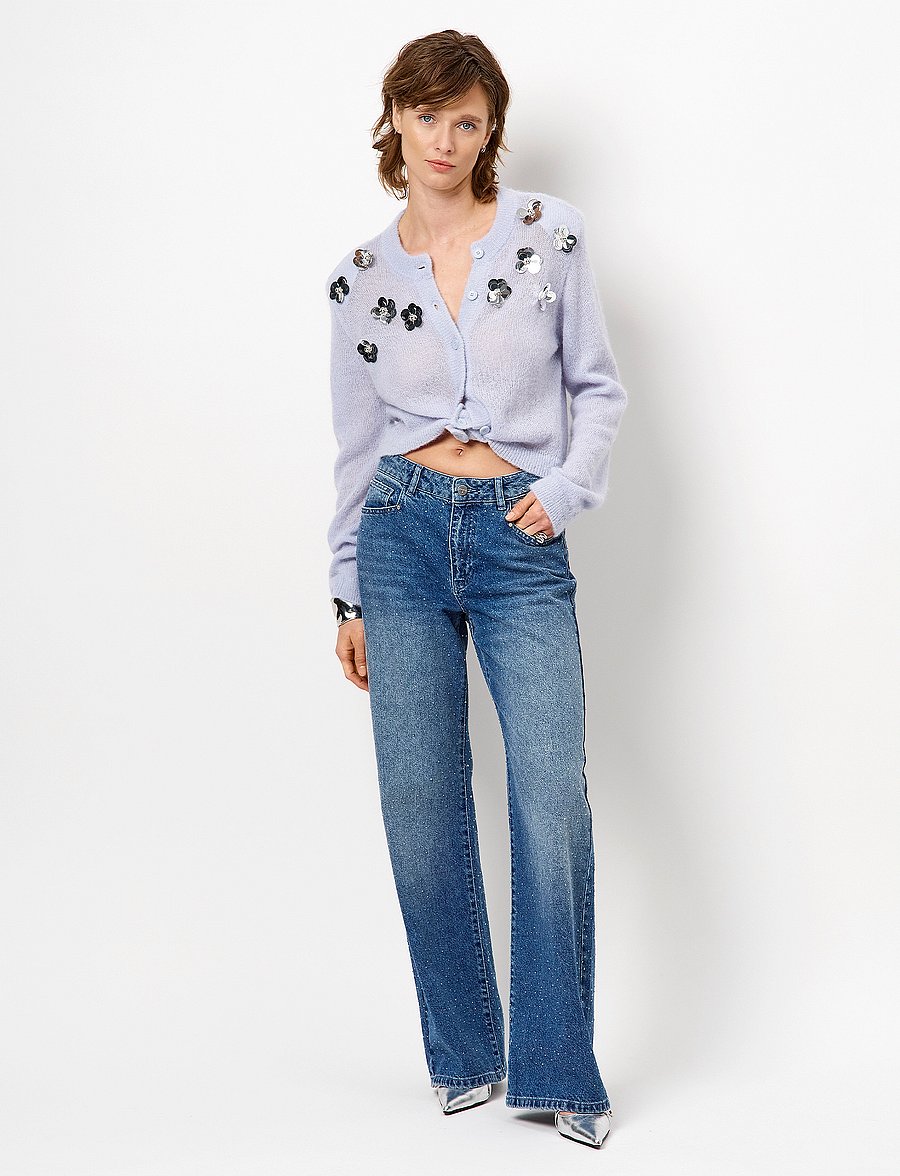 Dante6 - Dante6-Fawn sequin cardigan - koftor - cloud blue - 0