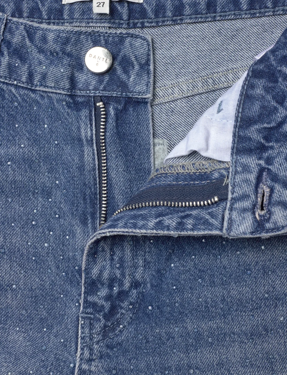 Dante6 - Dante6-Nuit rhinestone wide leg jeans - laia säärega teksad - vintage blue - 5