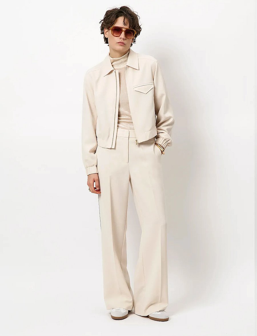 Dante6 - Dante6-Hush taped tailored pants - sérsniðnar buxur - oatmeal cream - 0