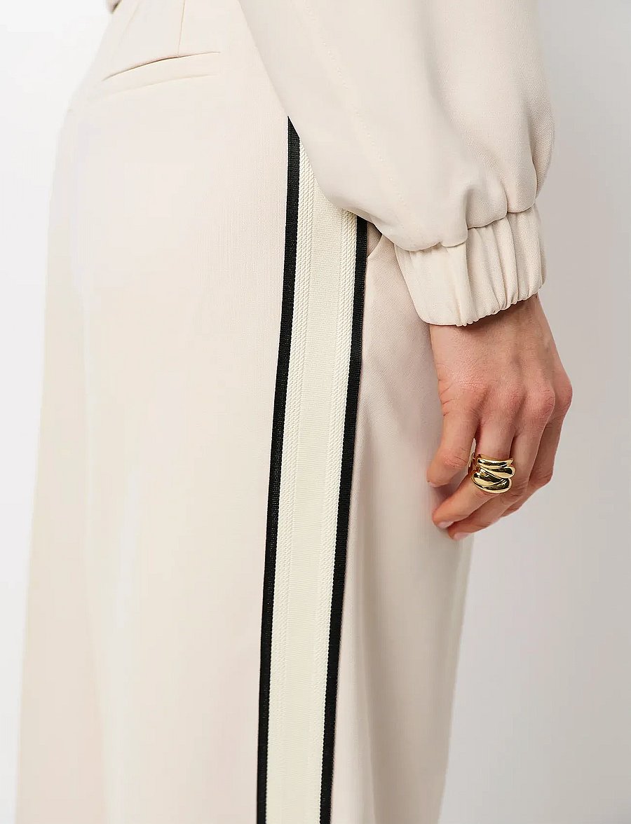 Dante6 - Dante6-Hush taped tailored pants - sérsniðnar buxur - oatmeal cream - 5