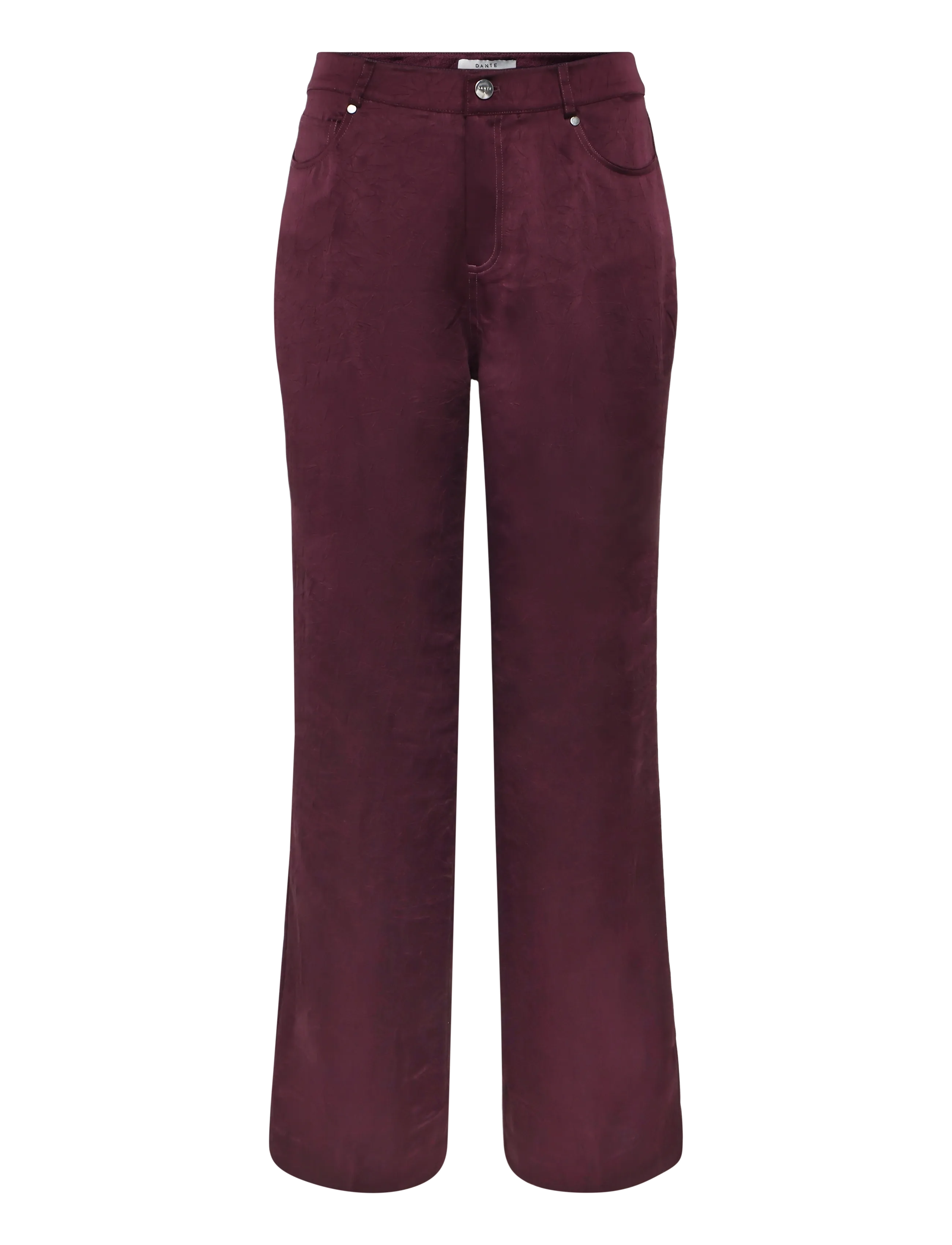 Dante6 Dante6-Summit 5-pocket satin pants - Hosen - MULBERRY RED / burgundy