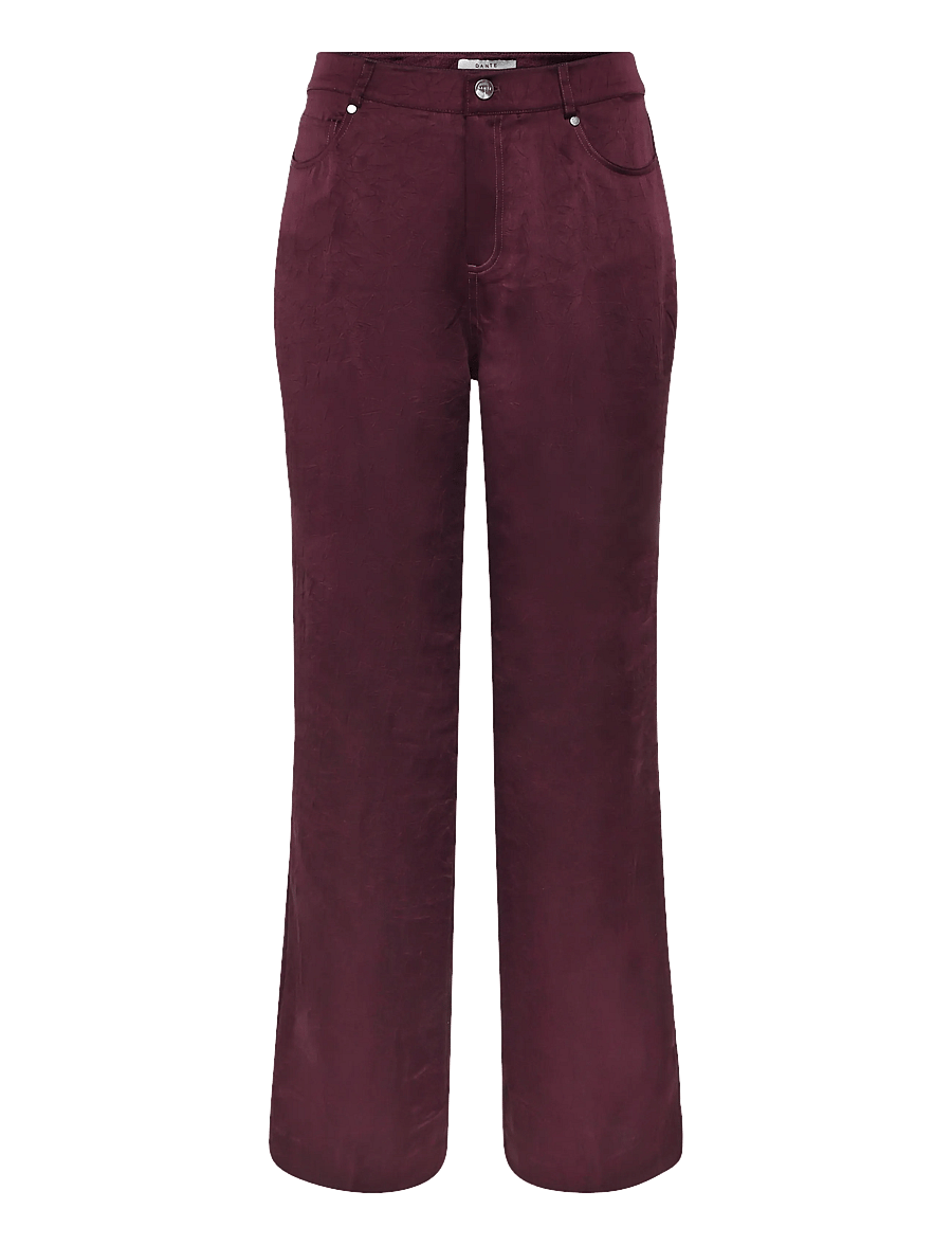 Dante6 - Dante6-Summit 5-pocket satin pants - mulberry red - 0