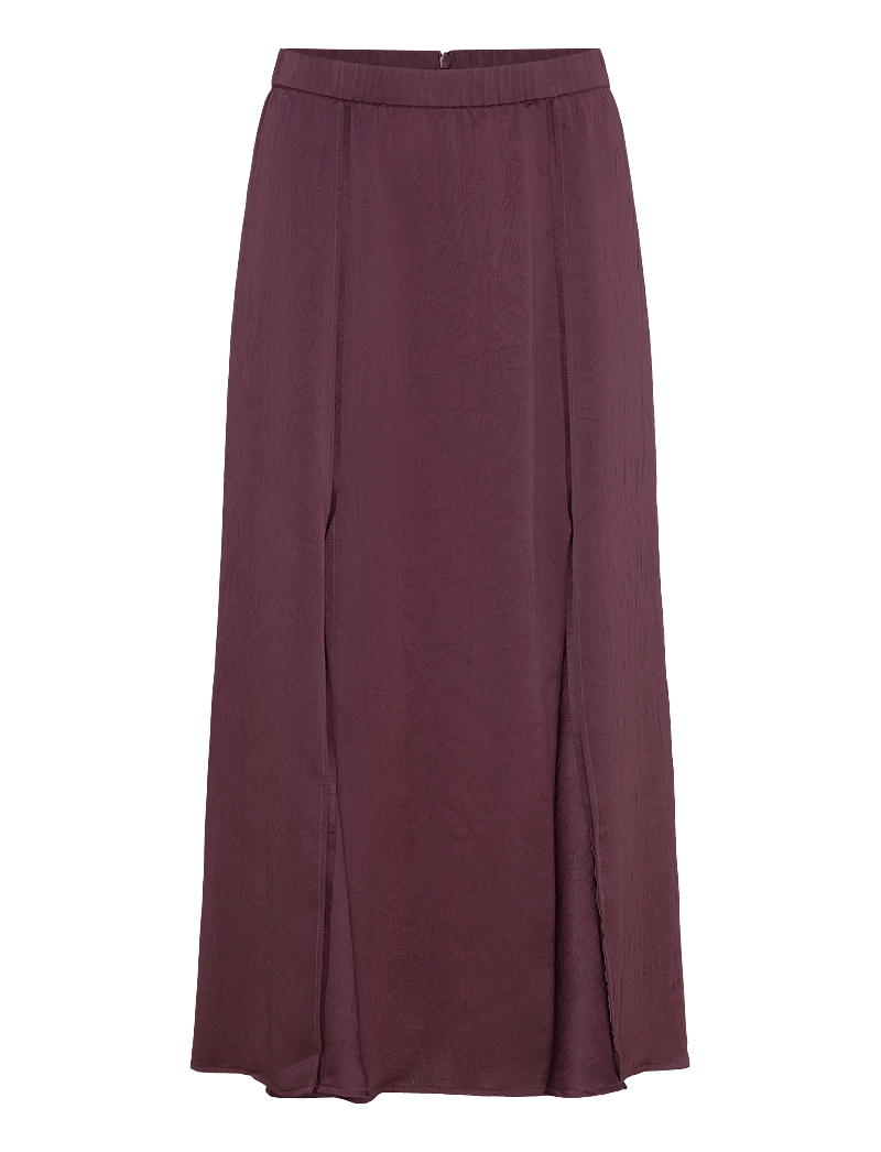 Dante6 - Dante6-Mirage flowy satin skirt - midi kjolar - mulberry red - 1