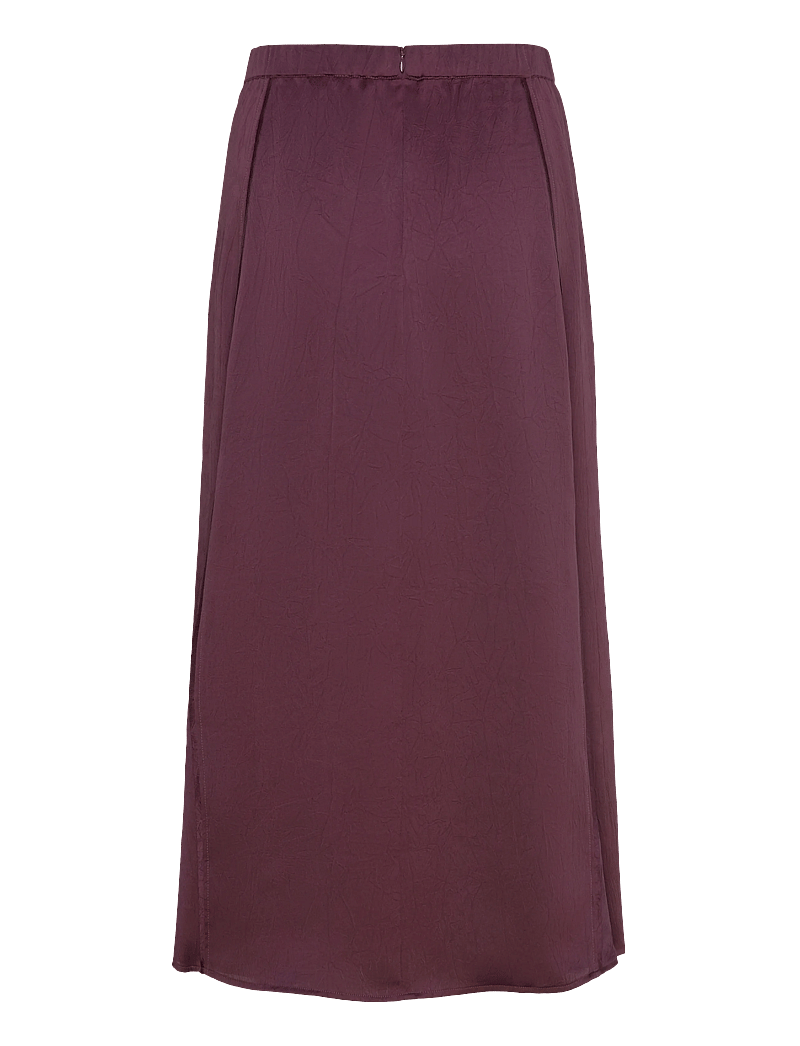Dante6 - Dante6-Mirage flowy satin skirt - midi kjolar - mulberry red - 2