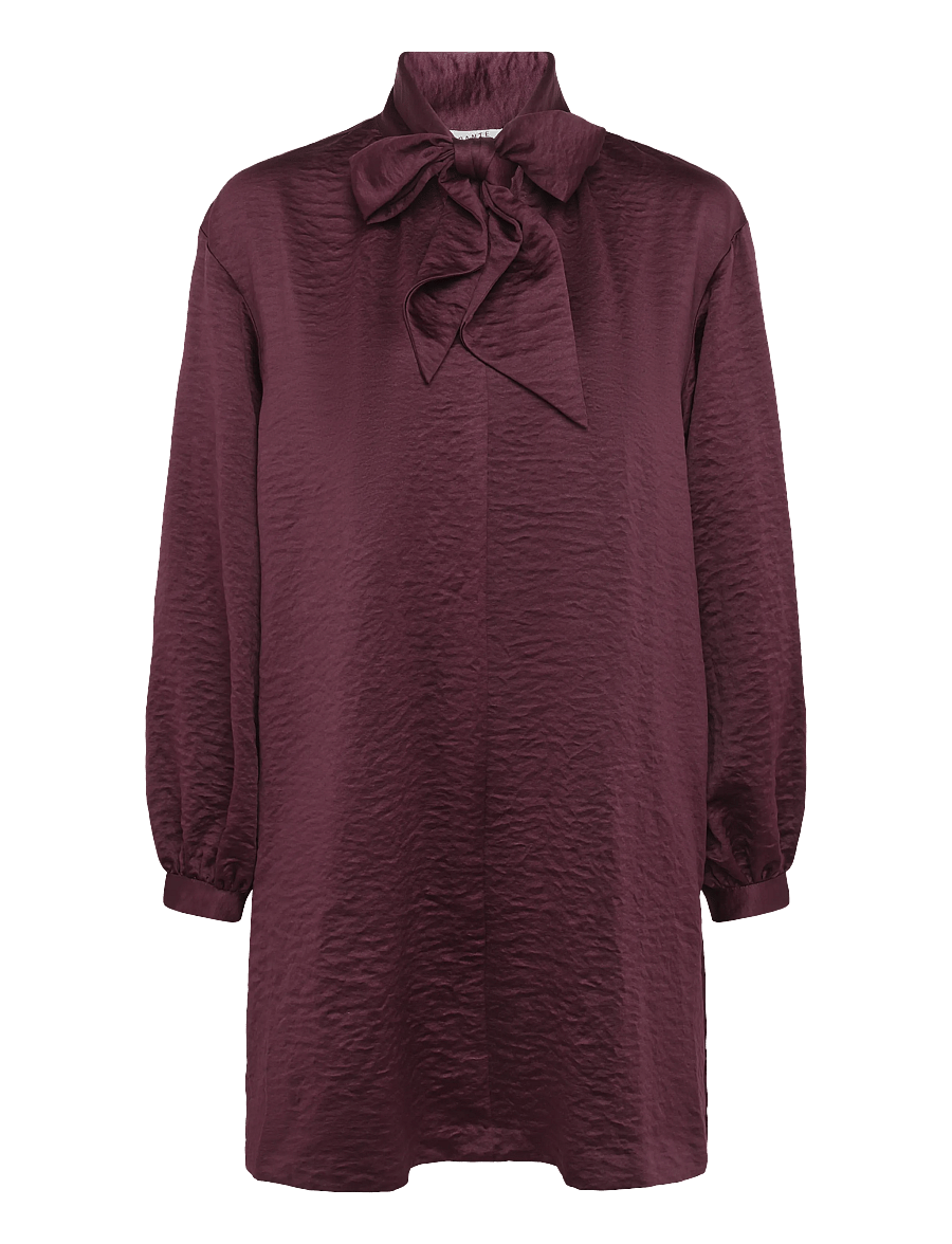 Dante6 - Dante6-Leigh pussy bow dress - kurze kleider - mulberry red - 0
