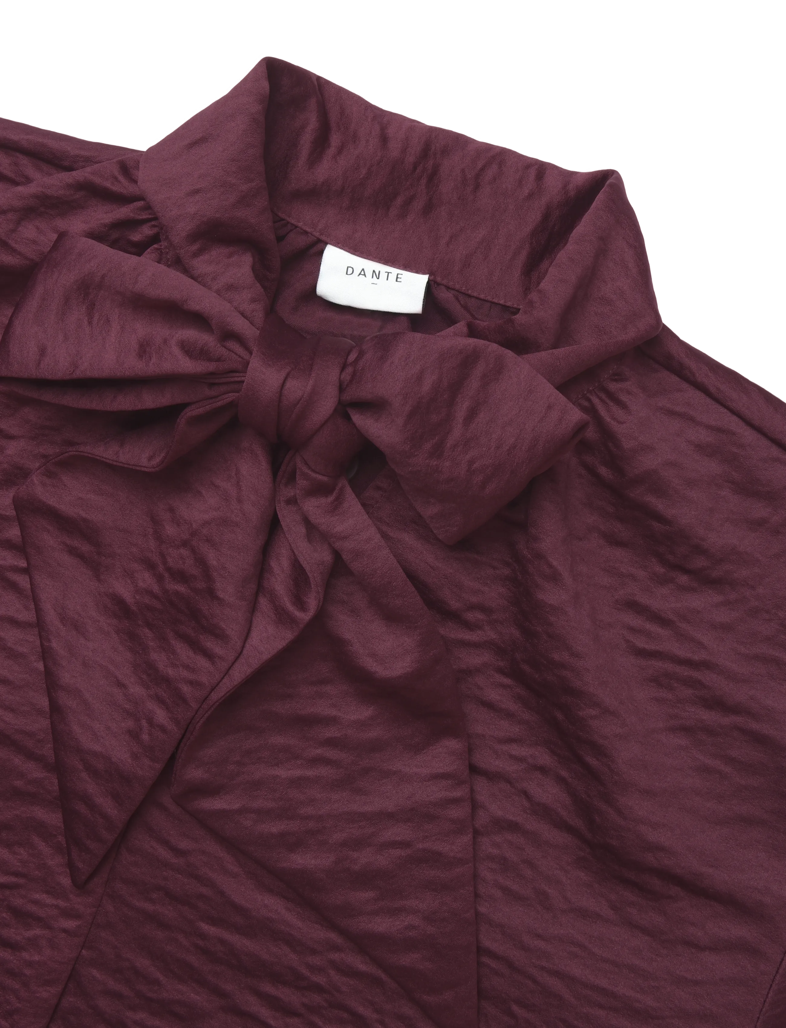 Dante6 - Dante6-Leigh pussy bow dress - short dresses - mulberry red - 2