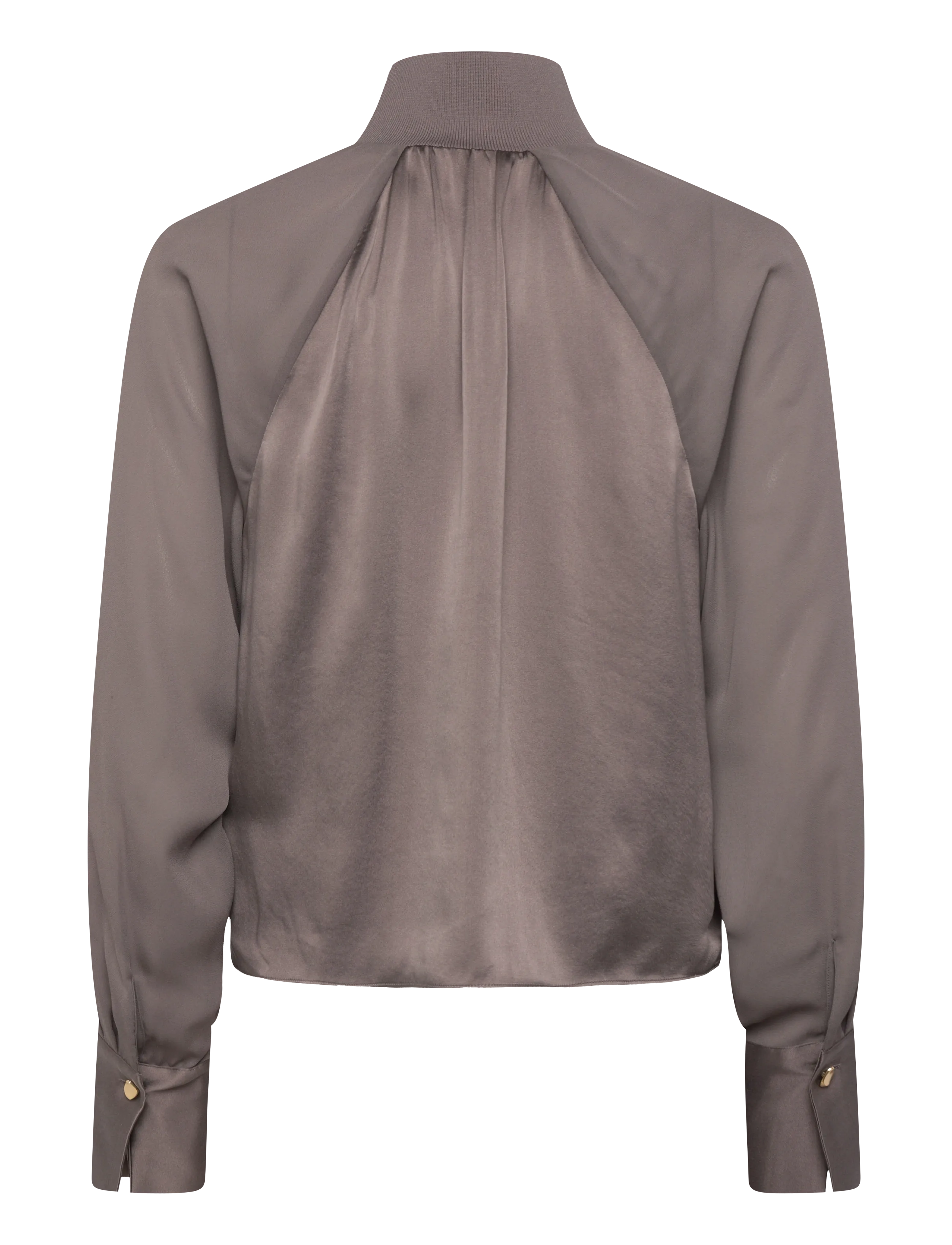 Dante6 - Dante6-Estela silk mixed top - bluzki z długimi rękawami - antique grey - 2