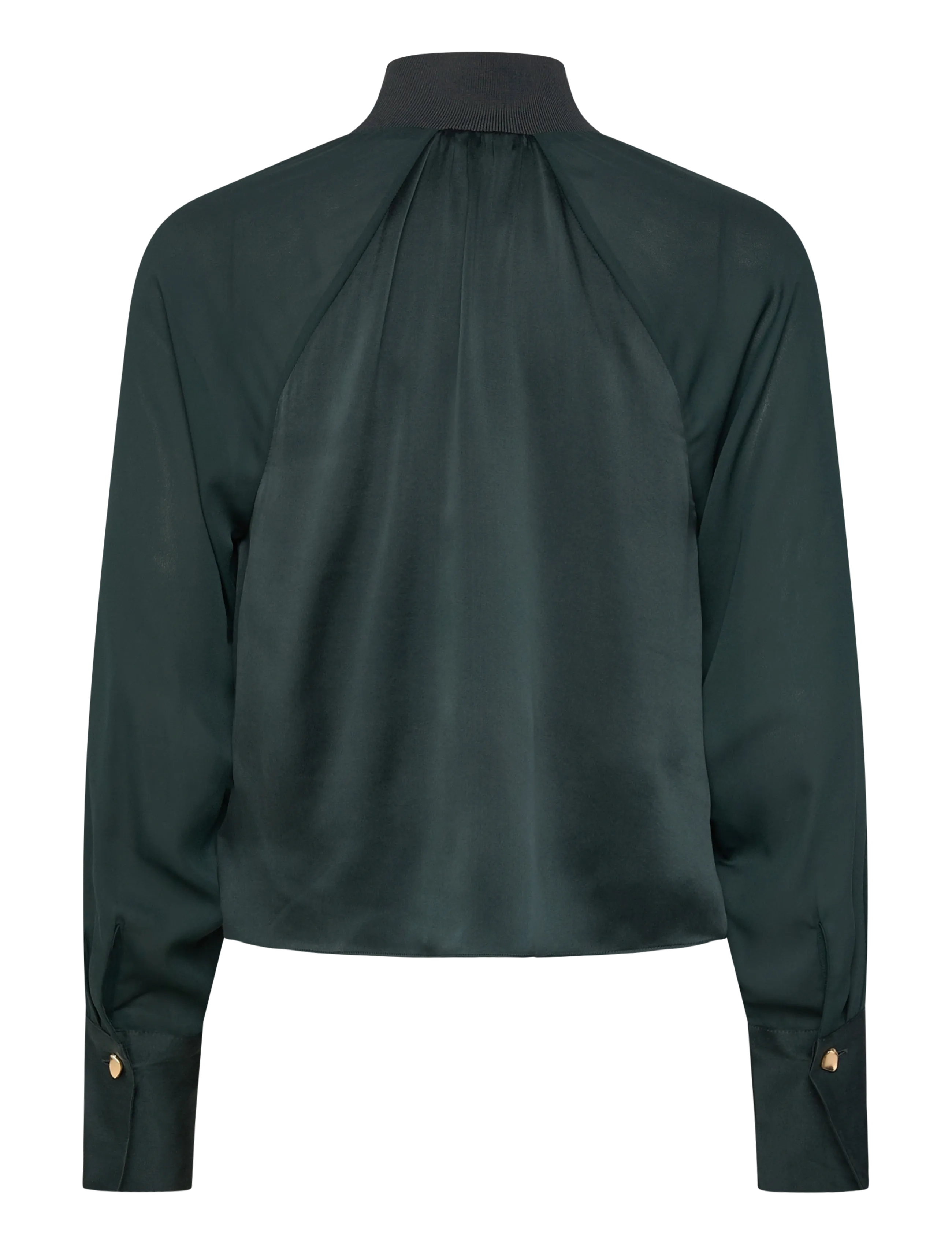 Dante6 - Dante6-Estela silk mixed top - langärmlige blusen - midnight green - 1