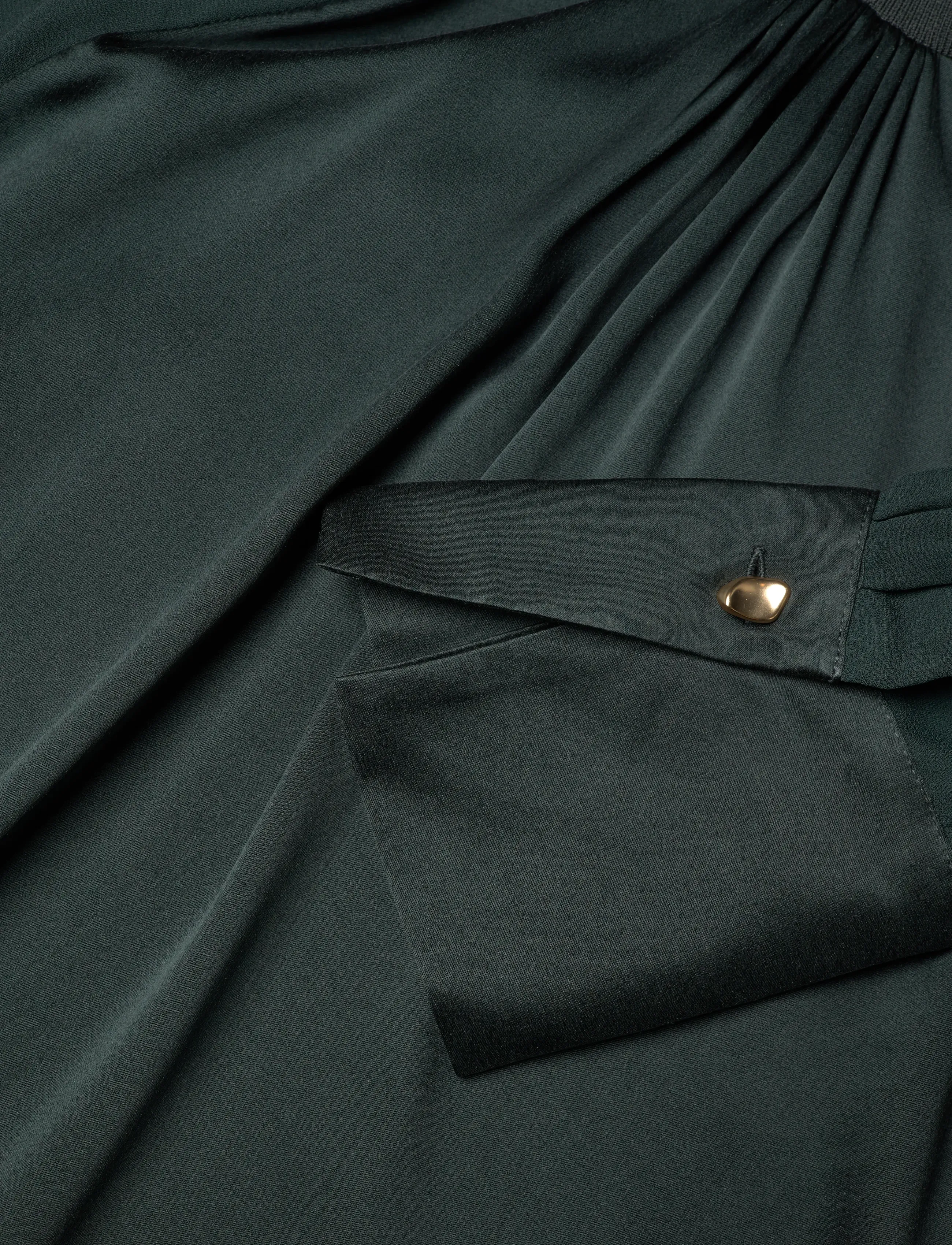 Dante6 - Dante6-Estela silk mixed top - langärmlige blusen - midnight green - 2