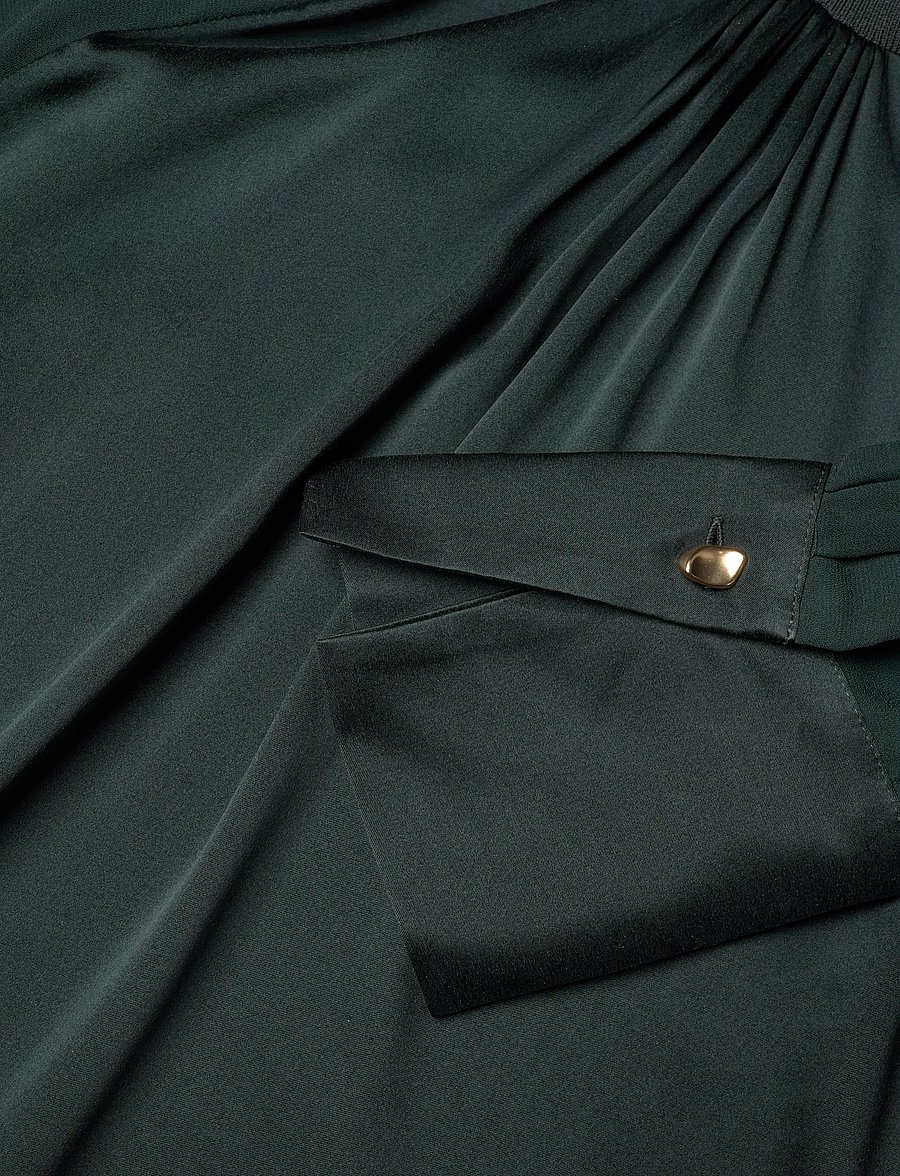 Dante6 - Dante6-Estela silk mixed top - langärmlige blusen - midnight green - 2