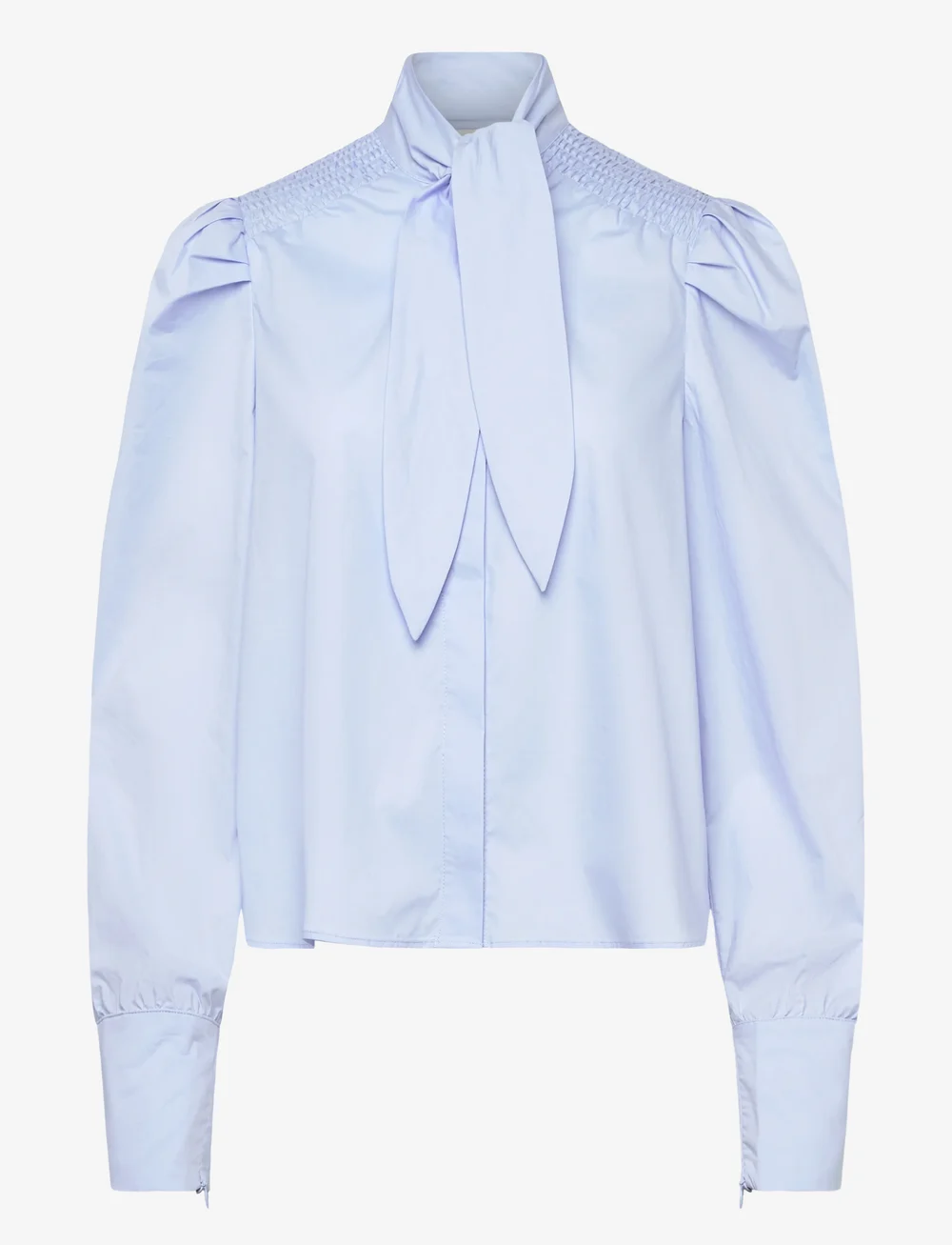 Dante6 - Dante6-Casson smocked blouse - long sleeved blouses - blue mist - 1