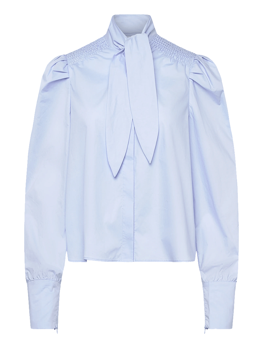 Dante6 - Dante6-Casson smocked blouse - palaidinės ilgomis rankovėmis - blue mist - 1