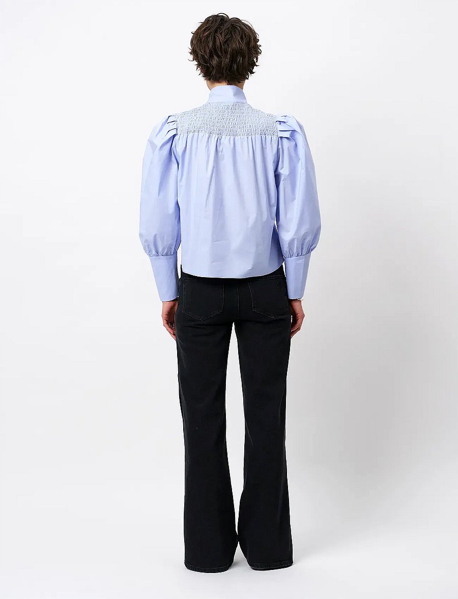 Dante6 - Dante6-Casson smocked blouse - palaidinės ilgomis rankovėmis - blue mist - 4
