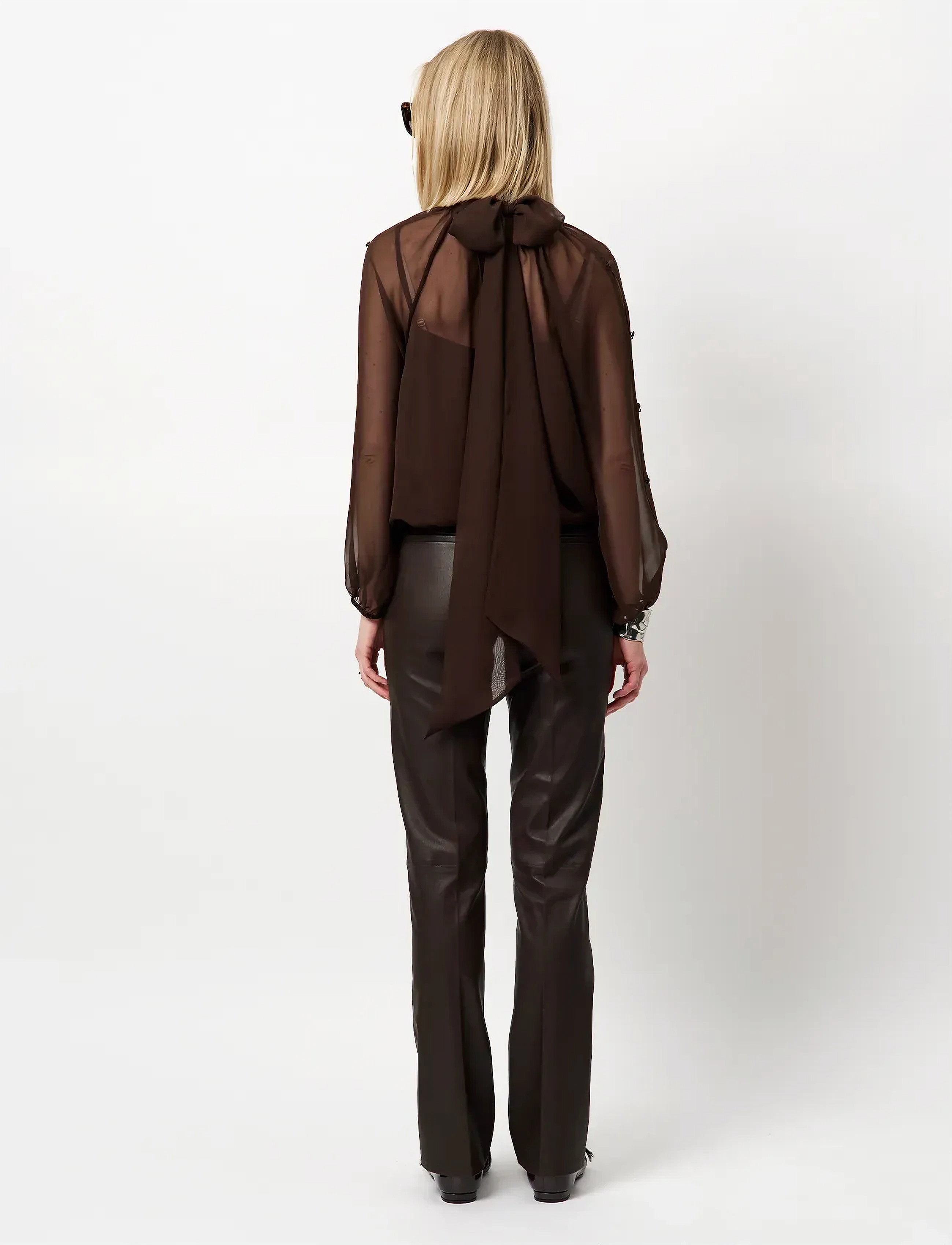Dante6 - Dante6-Sonia bohemian blouse - langærmede bluser - espresso brown - 5