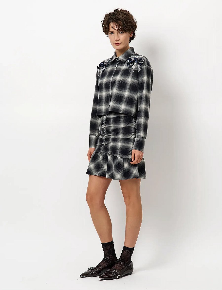 Dante6 - Dante6-Eason check embellished shirt - overhemden met lange mouwen - nocturnal blue - 0