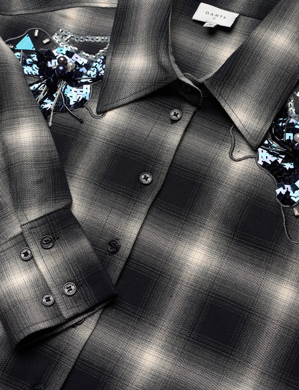 Dante6 - Dante6-Eason check embellished shirt - langærmede skjorter - nocturnal blue - 5