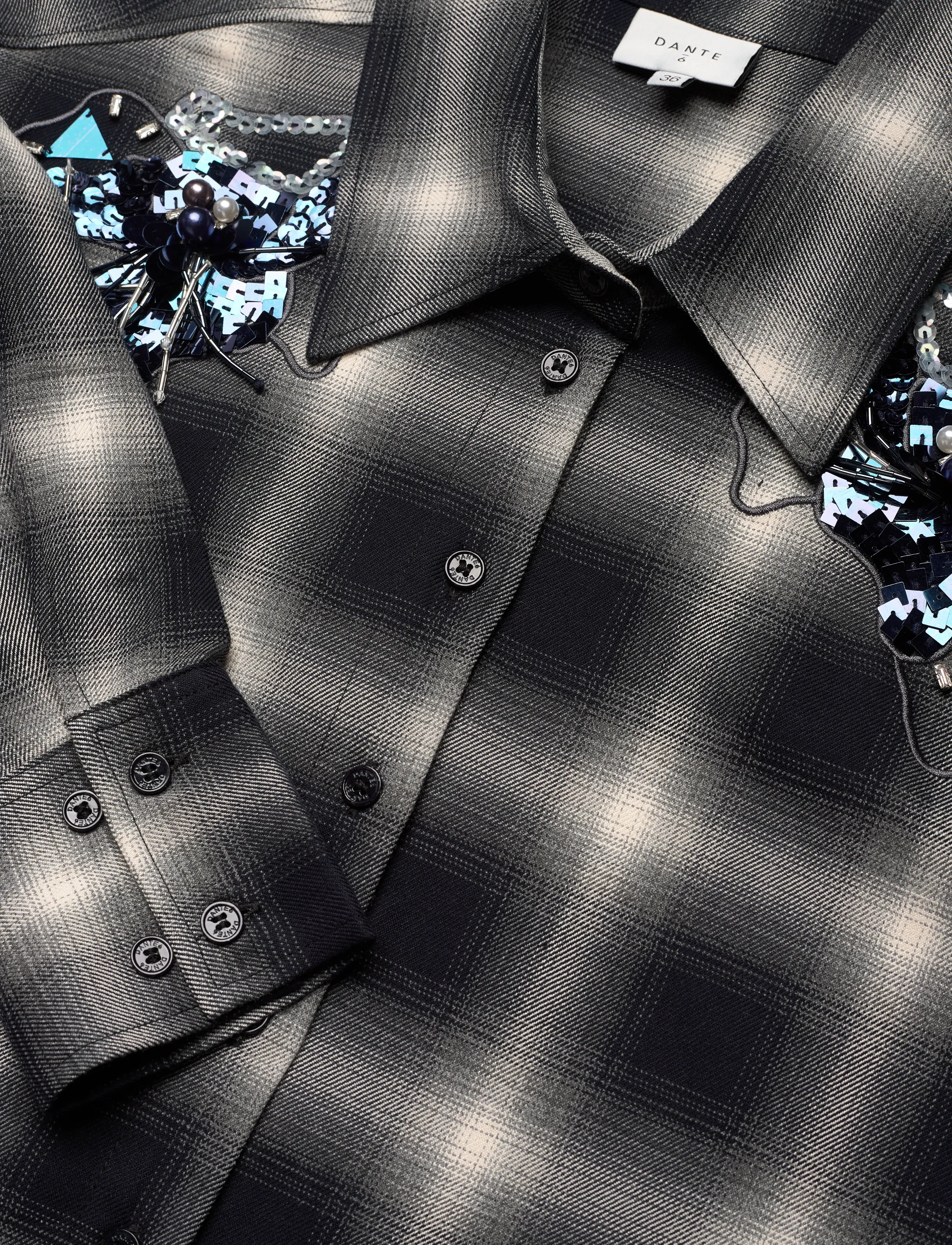 Dante6 - Dante6-Eason check embellished shirt - overhemden met lange mouwen - nocturnal blue - 5