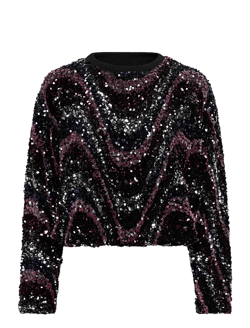 Dante6 - Dante6-Lizy sequins top - stickade tröjor - mulberry red - 1