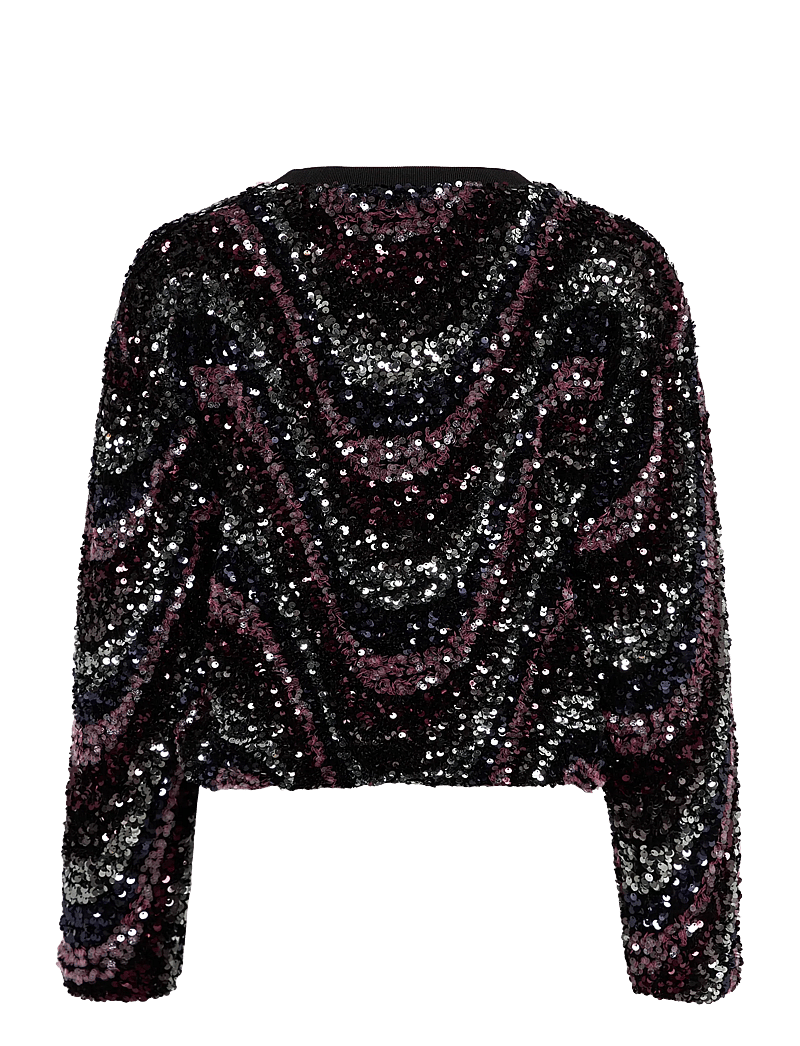 Dante6 - Dante6-Lizy sequins top - stickade tröjor - mulberry red - 2