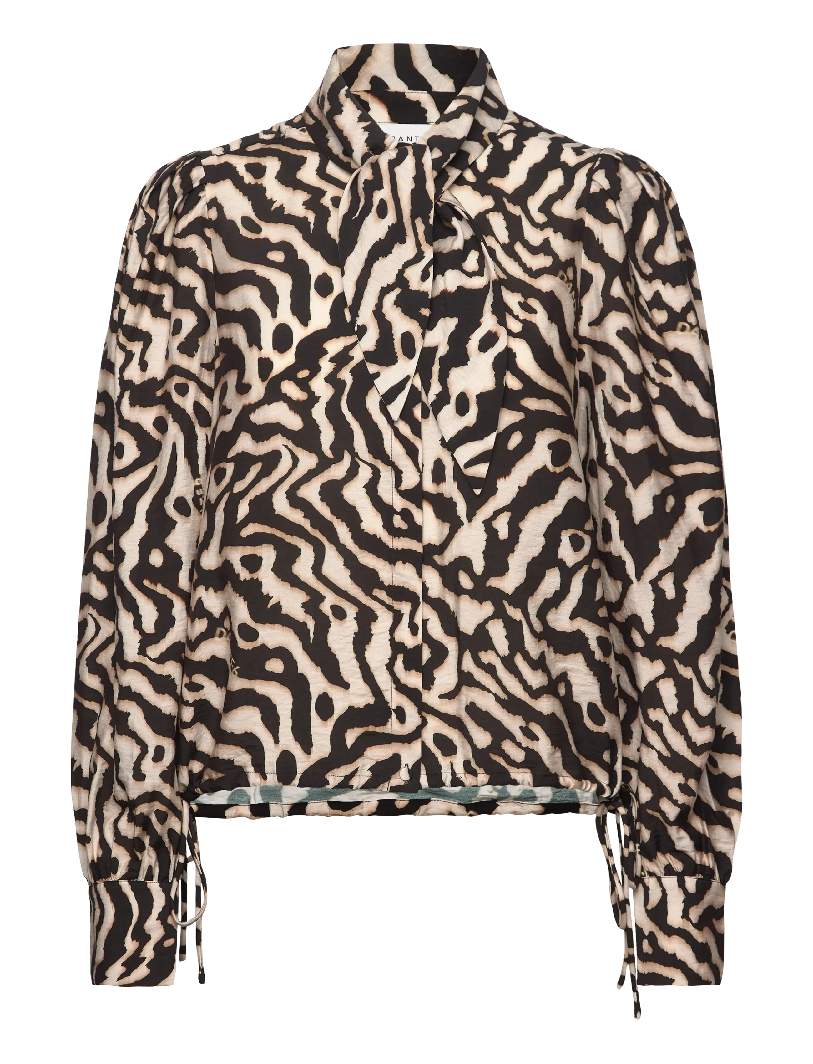 DANTE6 Dante6-Cheska Printed Pussy Bow Bluse Braun - 38 - Damen