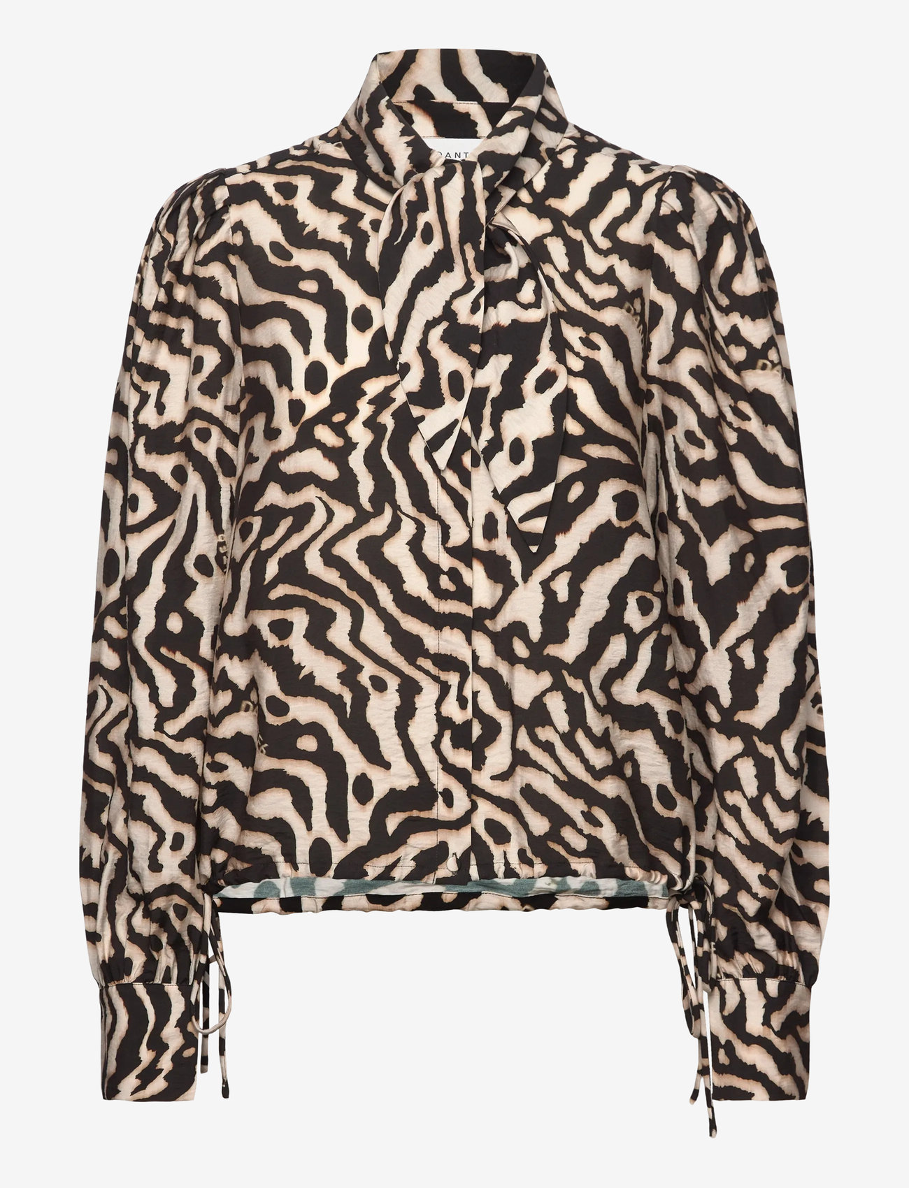 Dante6 - Dante6-Cheska printed  pussy bow blouse - blouses met lange mouwen - black/cream - 1