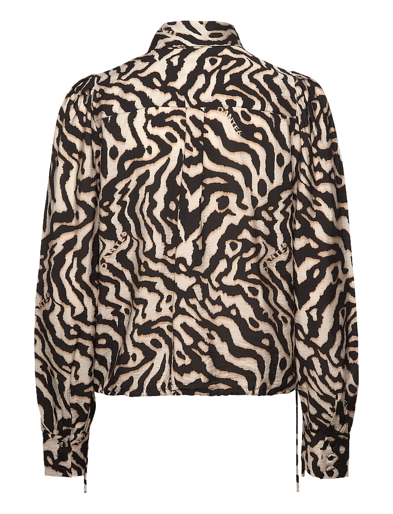Dante6 - Dante6-Cheska printed pussy bow blouse - blouses met lange mouwen - black/cream - 2