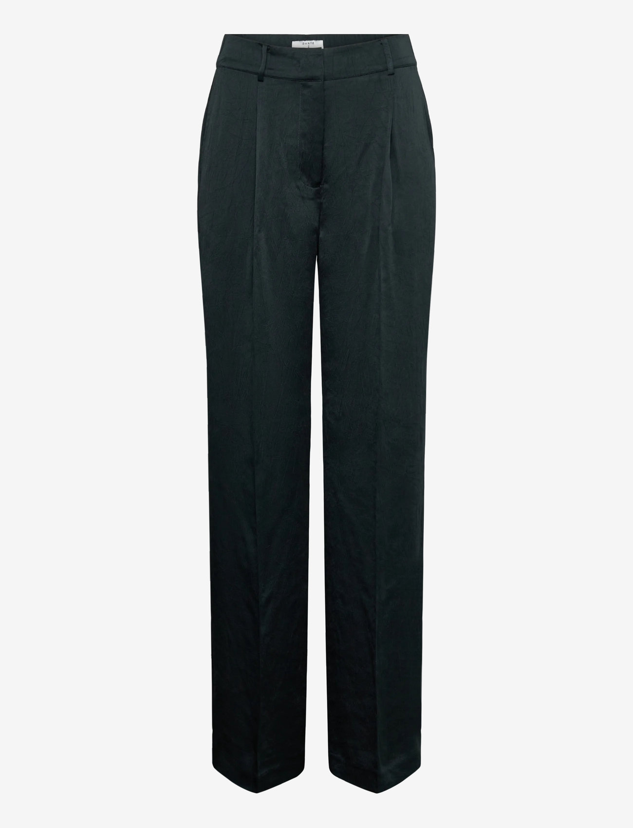 Dante6 - Dante6-Jules creased satin pants - habitbukser - midnight green - 1
