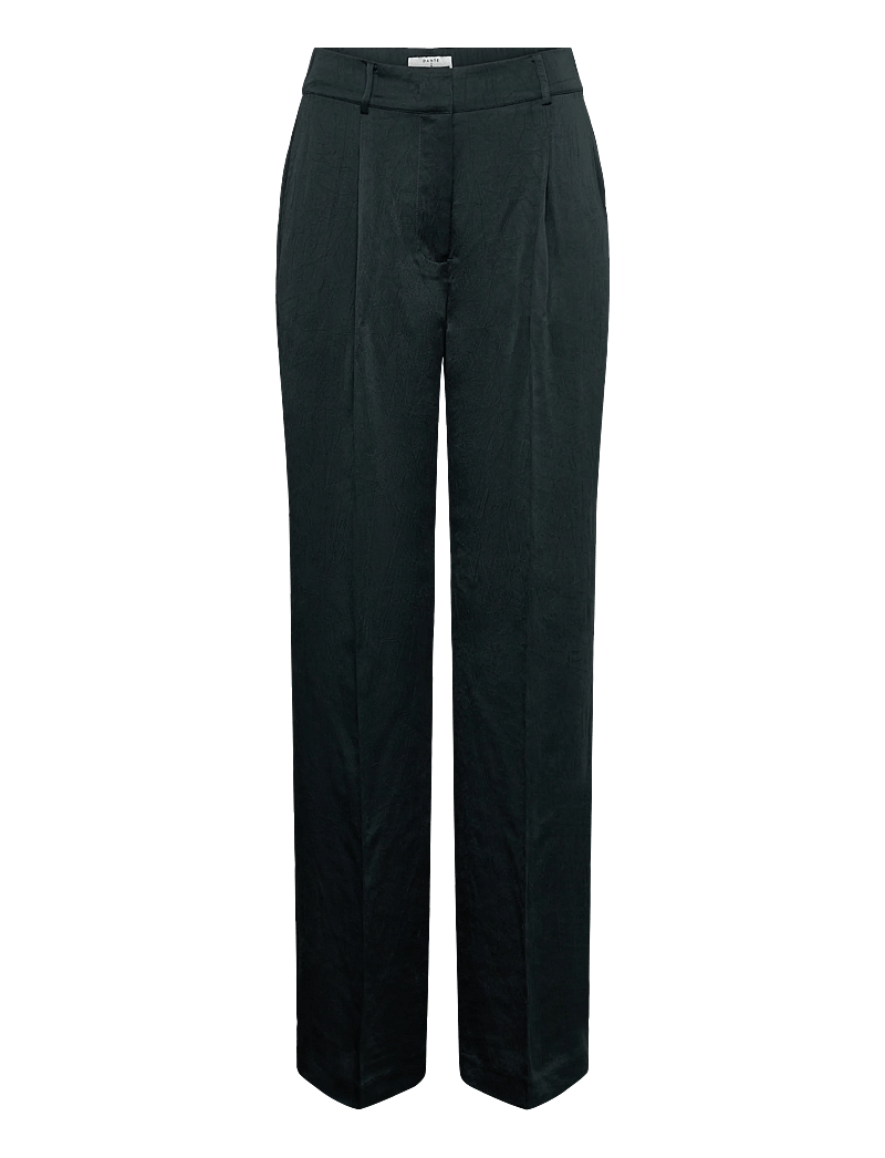 Dante6 - Dante6-Jules creased satin pants - habitbukser - midnight green - 1