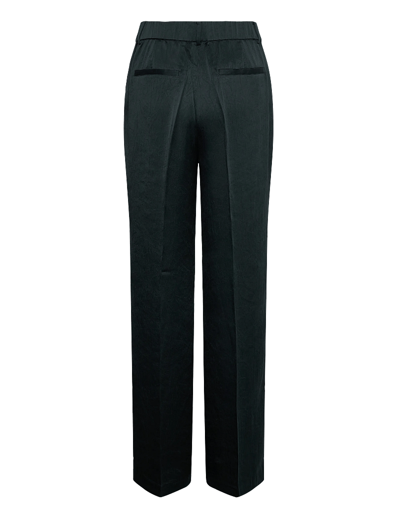 Dante6 - Dante6-Jules creased satin pants - habitbukser - midnight green - 2