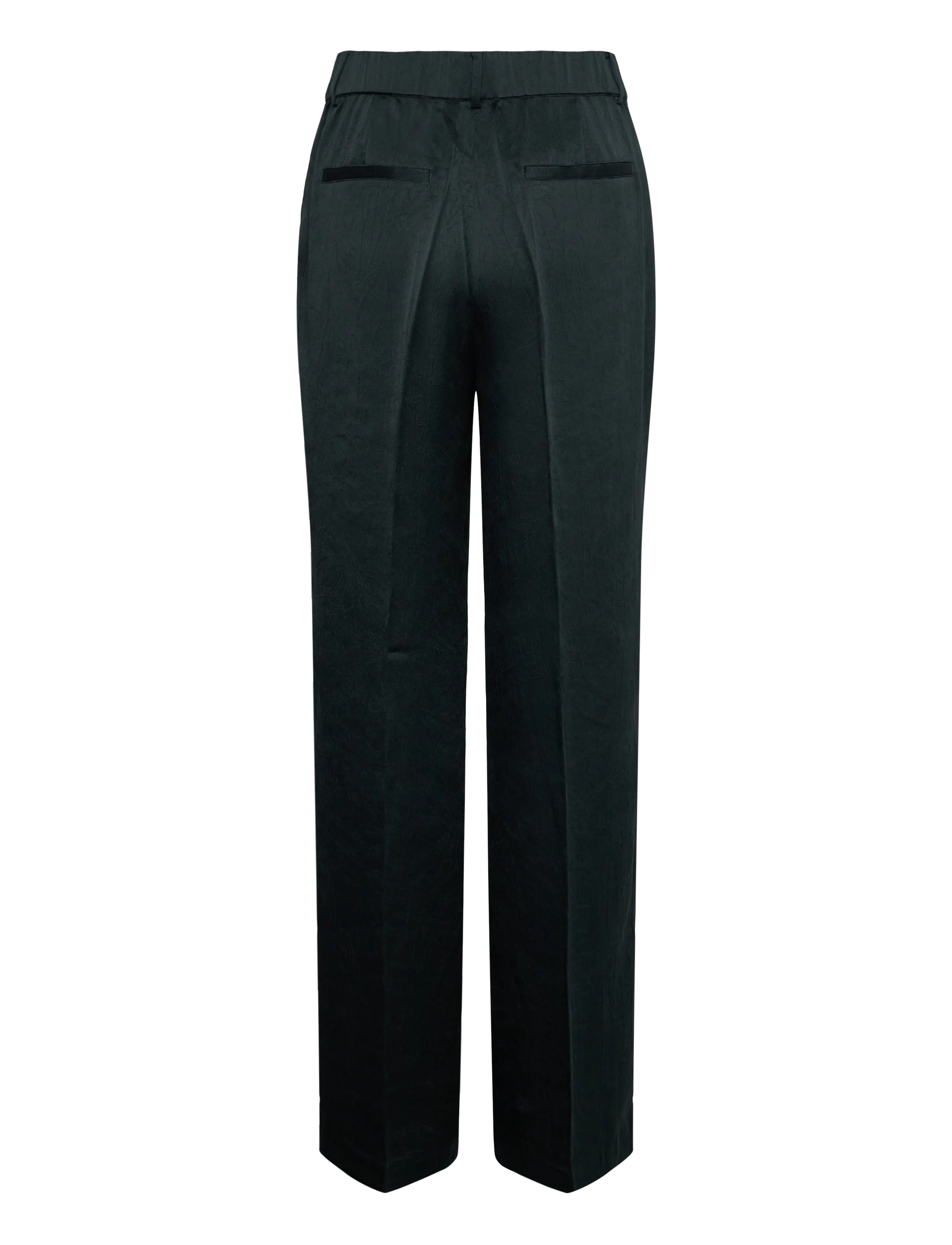 Dante6 - Dante6-Jules creased satin pants - formell - midnight green - 2