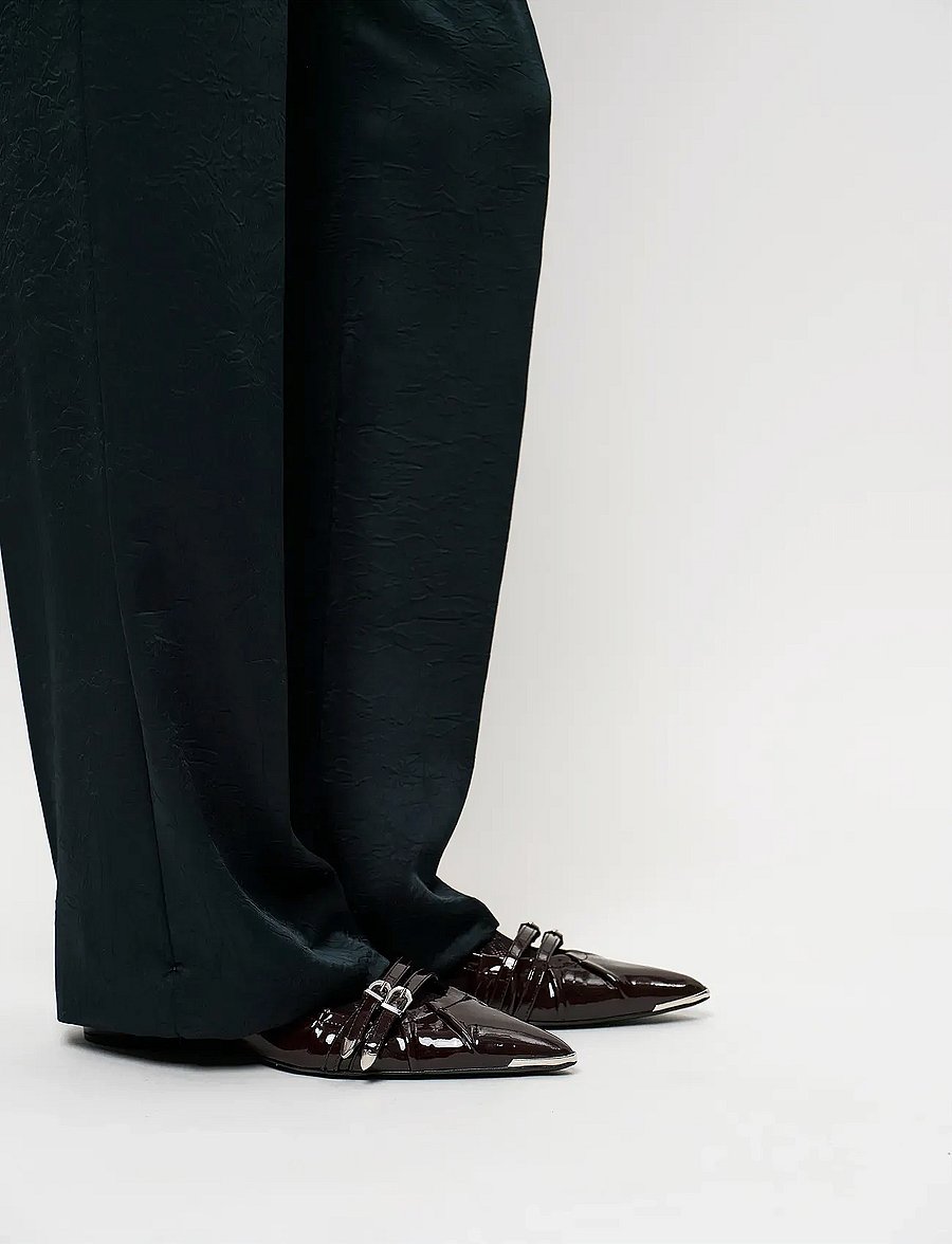 Dante6 - Dante6-Jules creased satin pants - formell - midnight green - 3